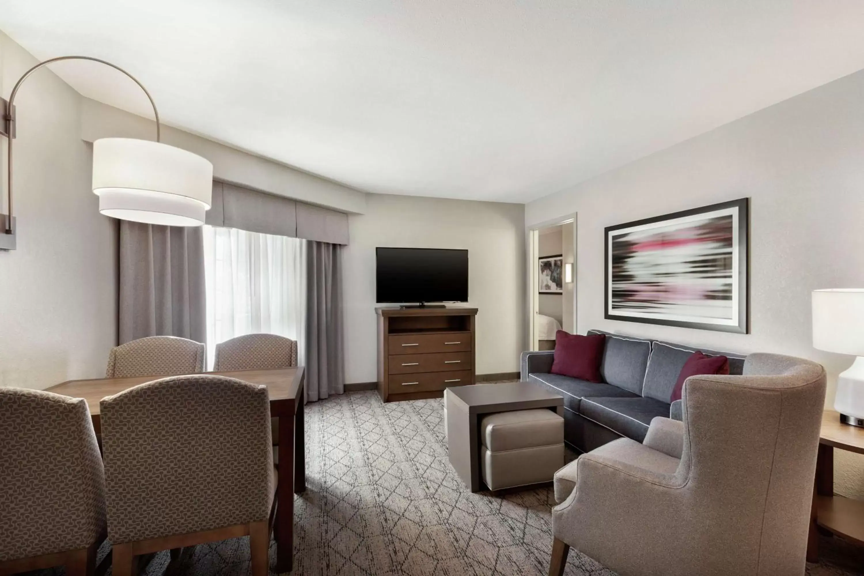 Living room, Seating Area in Homewood Suites by Hilton Portland Airport