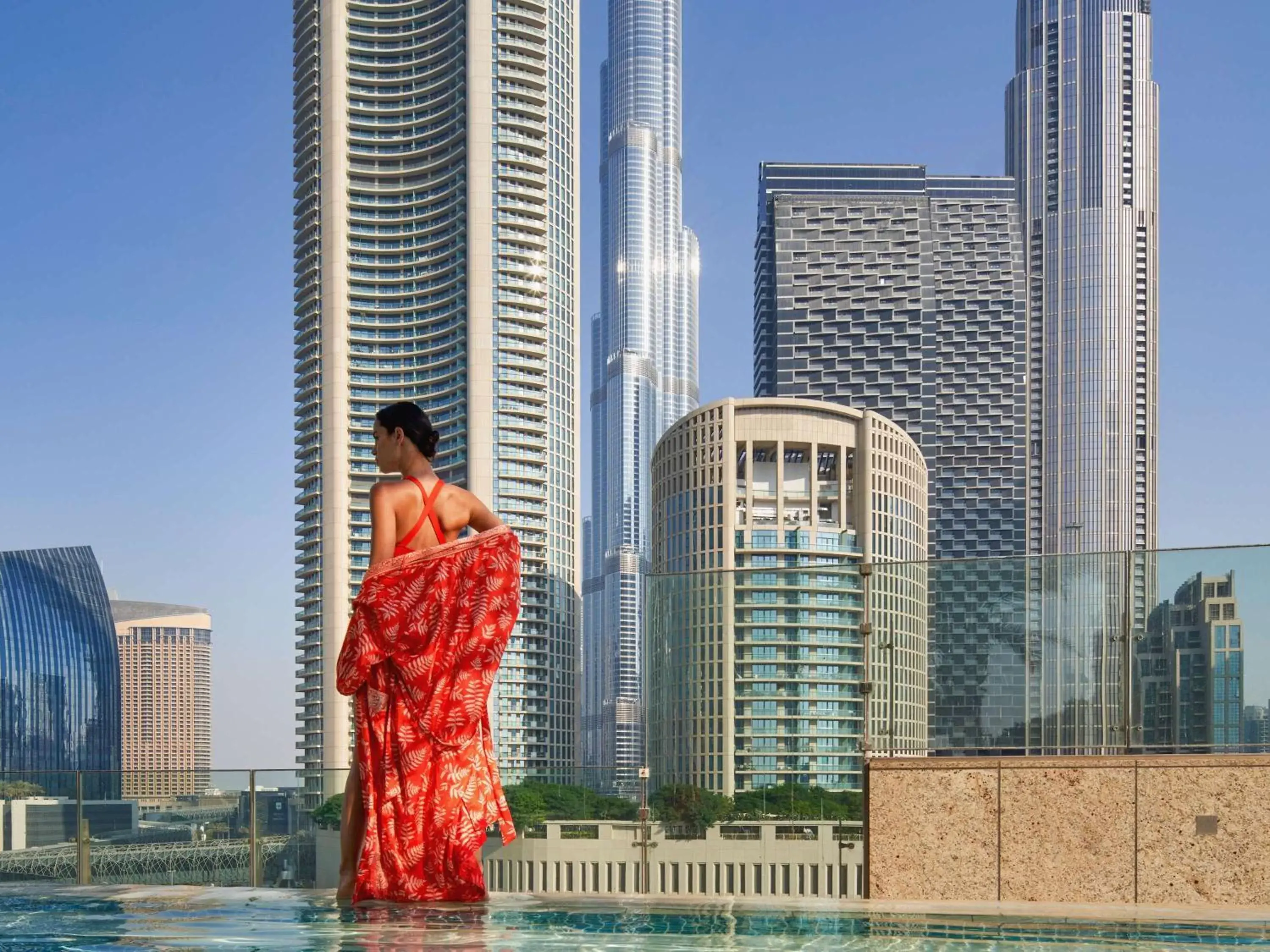 Pool view in Sofitel Dubai Downtown