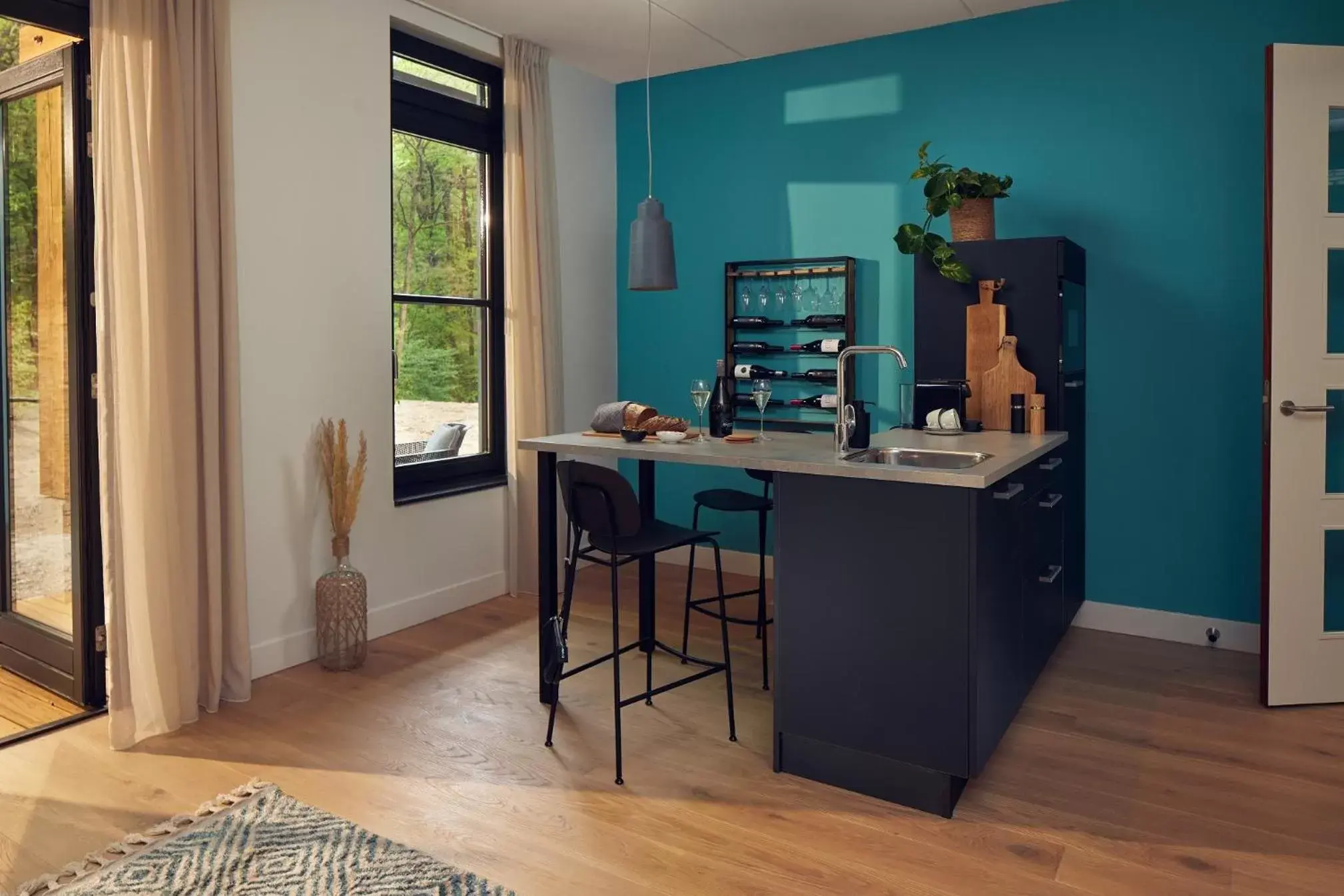 Kitchen or kitchenette in Boutique Hotel Beekhuizen