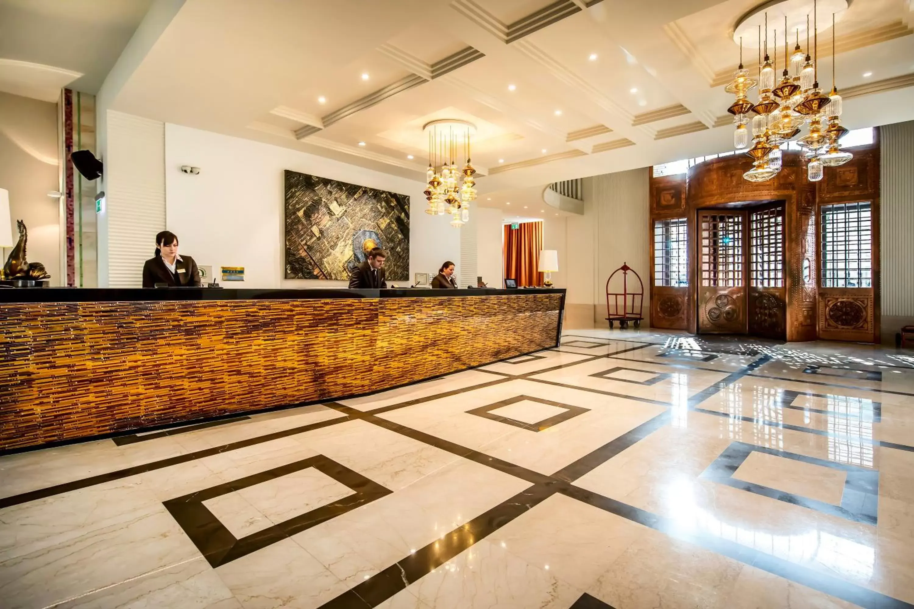 Lobby or reception in Continental Hotel Budapest