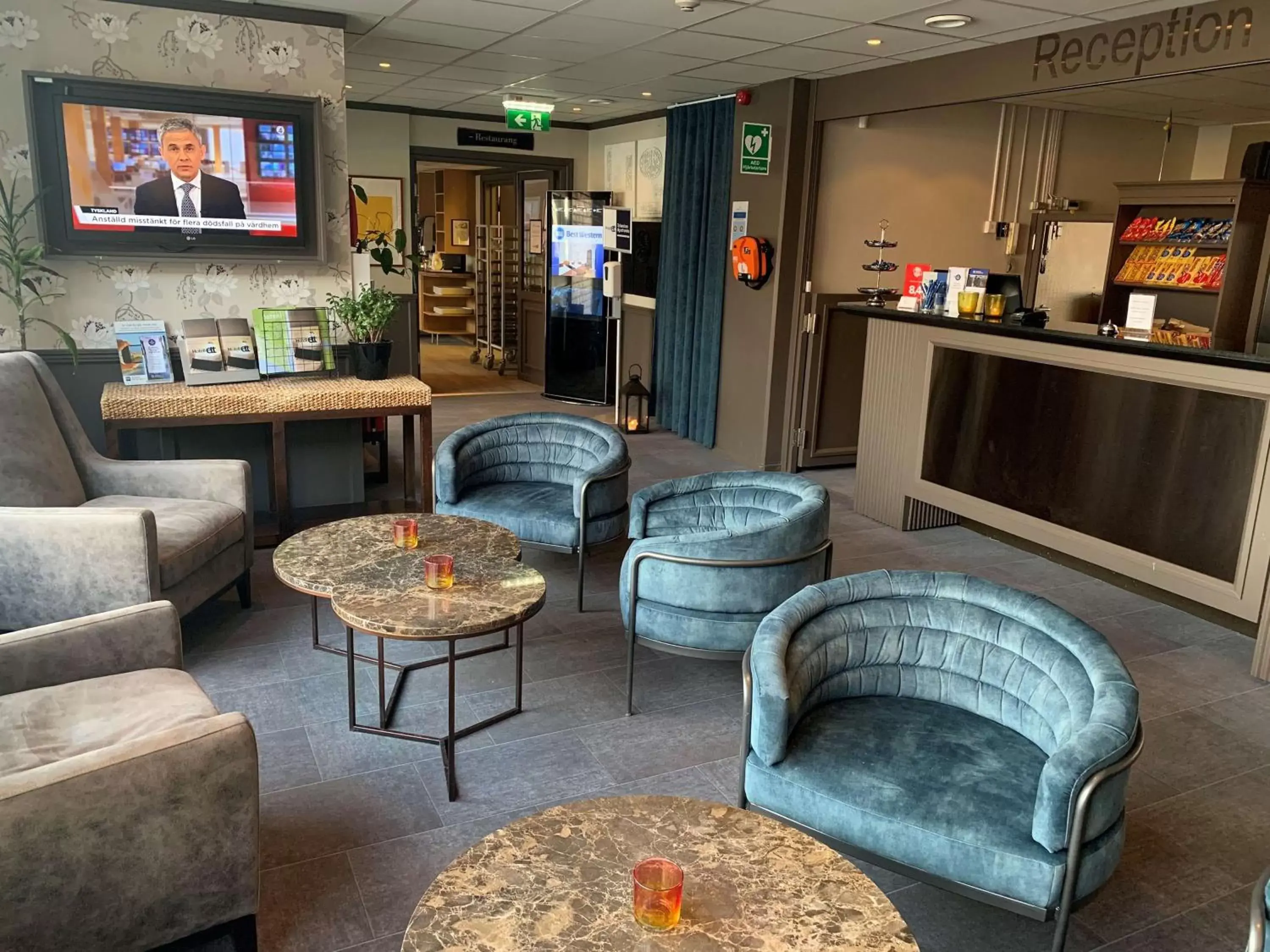 Lobby or reception, Lounge/Bar in Best Western Hotell Ett