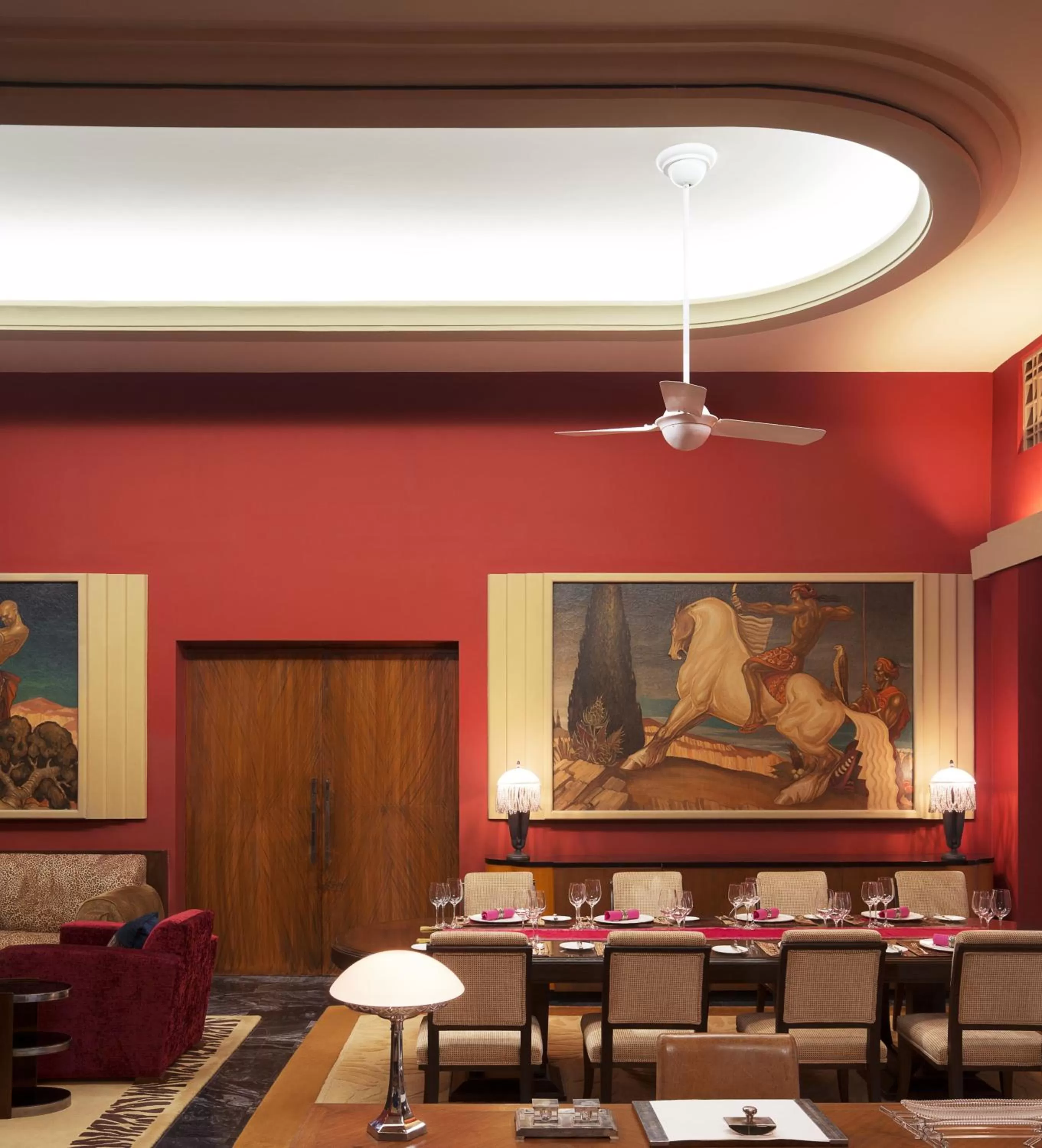Dining area in Umaid Bhawan Palace Jodhpur