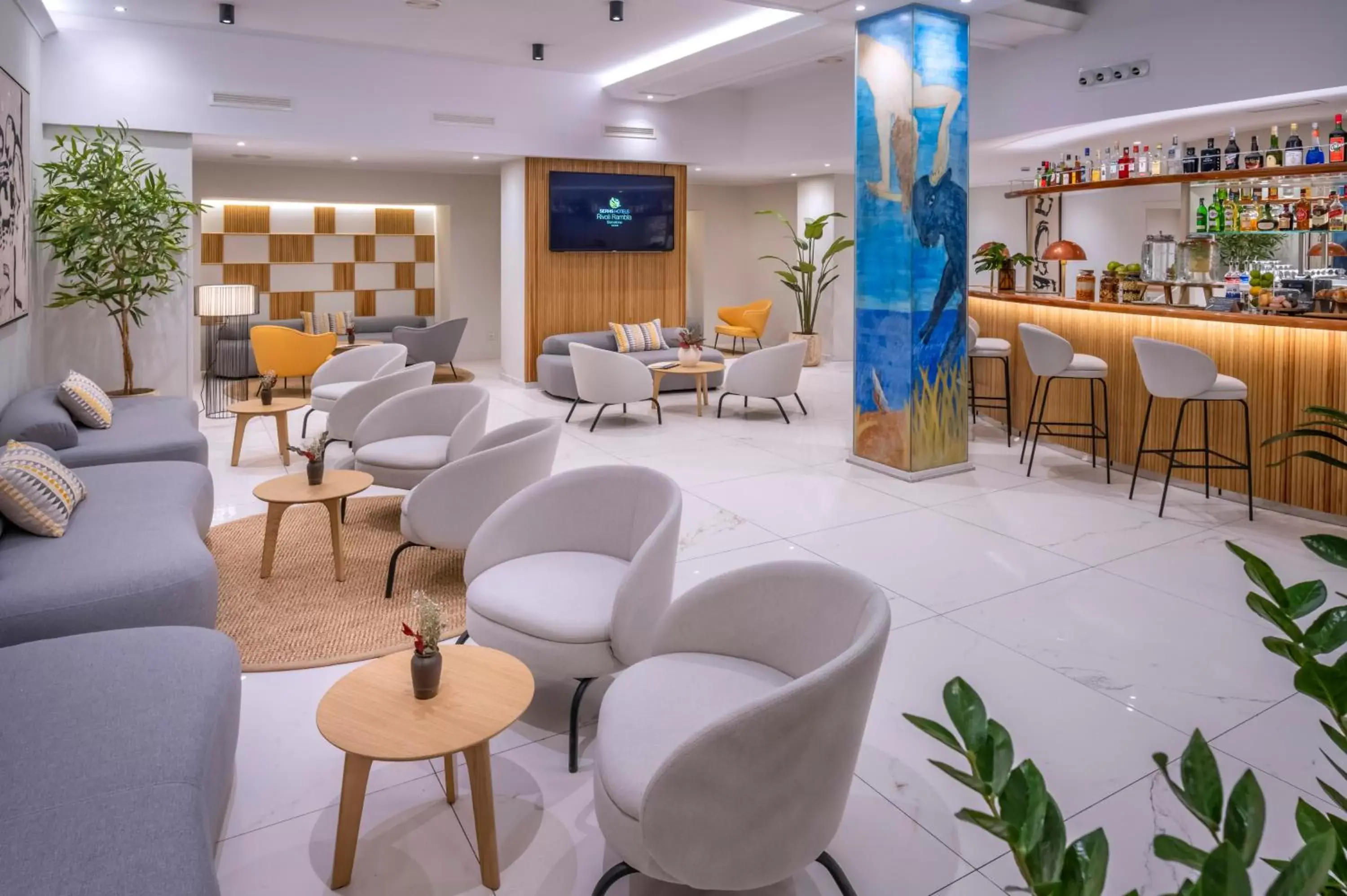Lobby or reception, Lounge/Bar in Hotel Serhs Rivoli Rambla