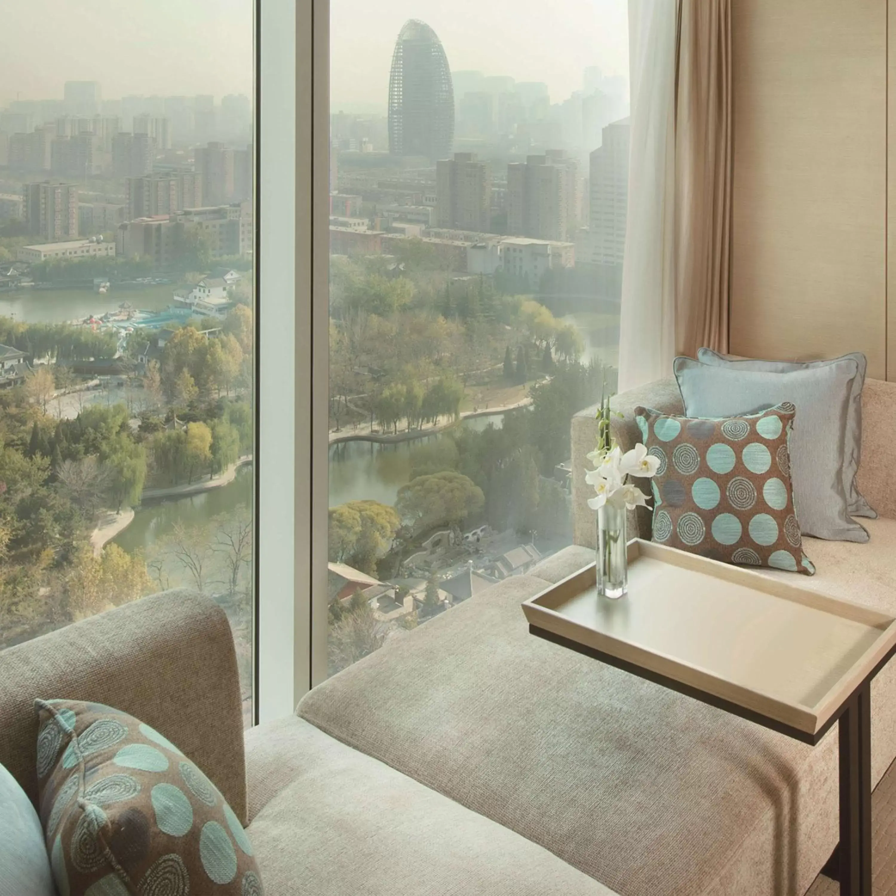 Living room, Seating Area in Conrad Beijing