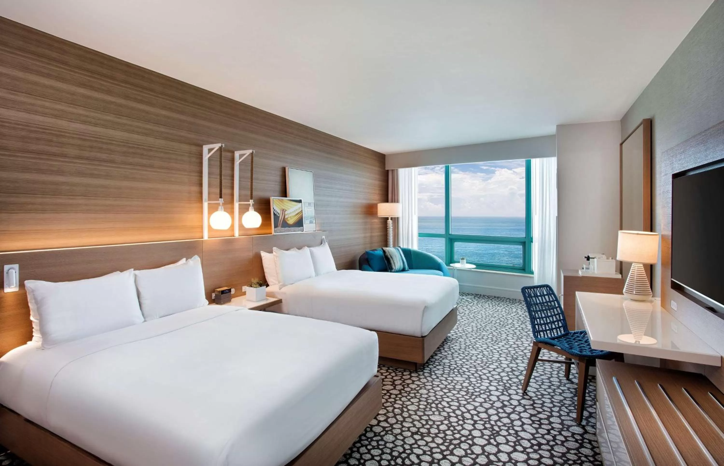 Bed in The Diplomat Beach Resort Hollywood, Curio Collection by Hilton