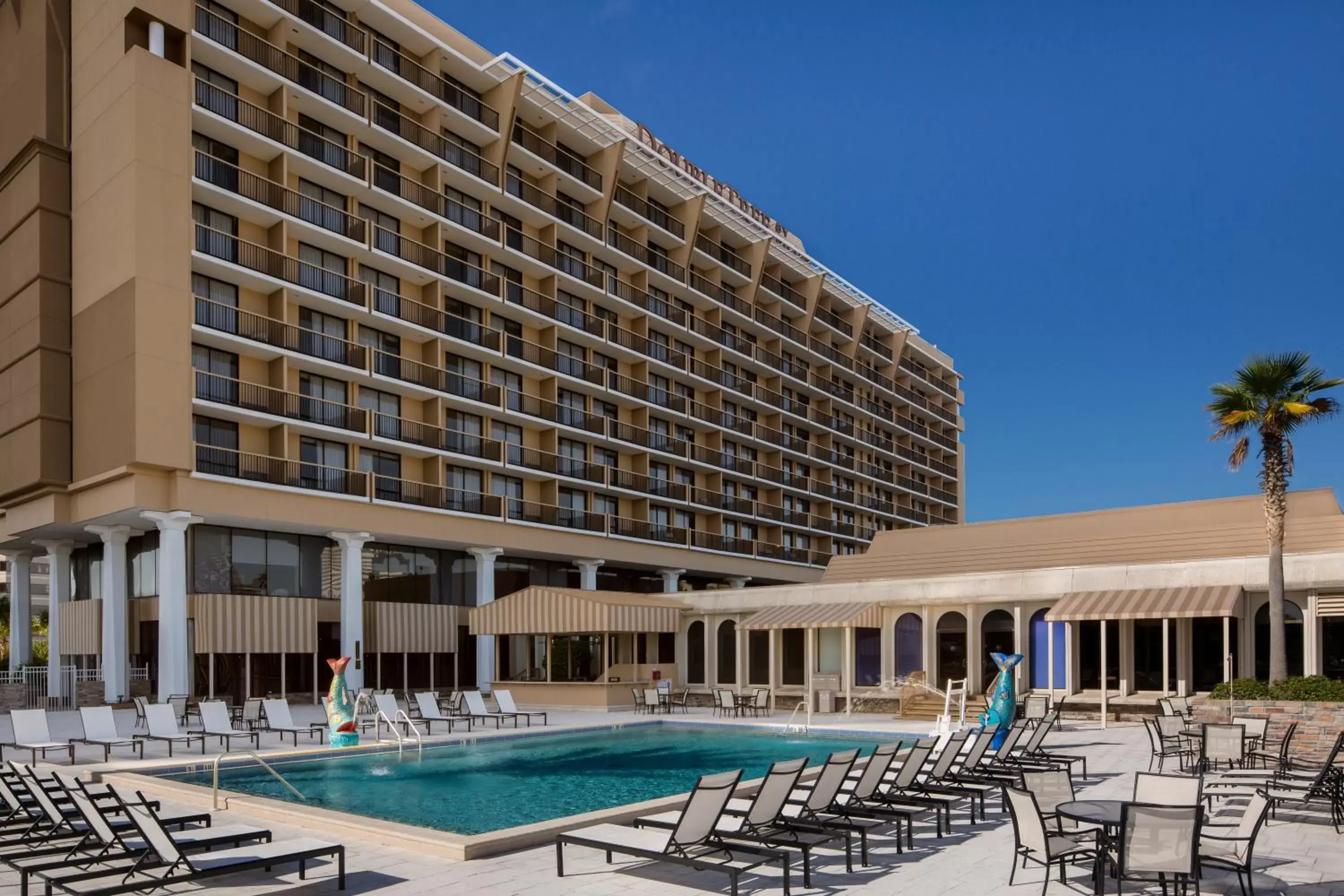 Bird's eye view, Property Building in DoubleTree by Hilton Jacksonville Riverfront, FL