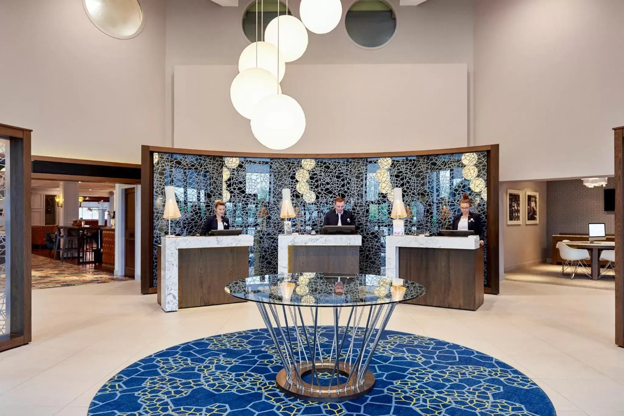 Lobby or reception in Novotel London Stansted Airport