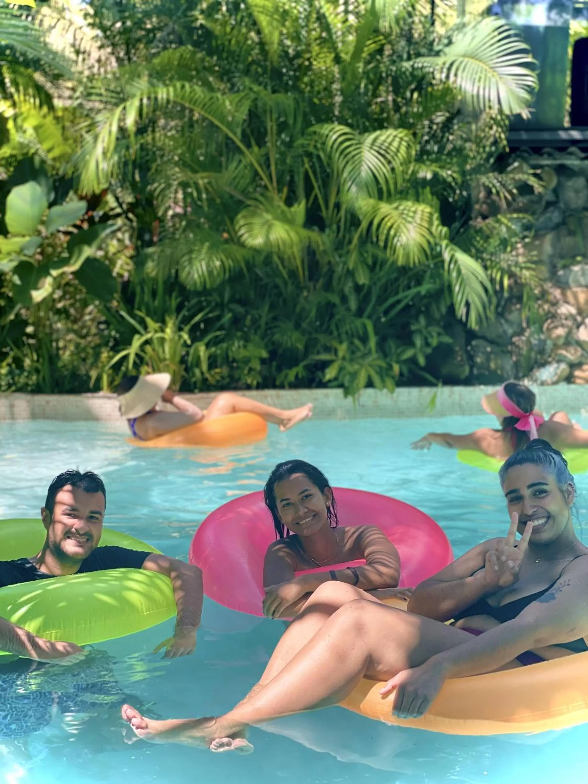 group of guests in Monkey Lodge Panama