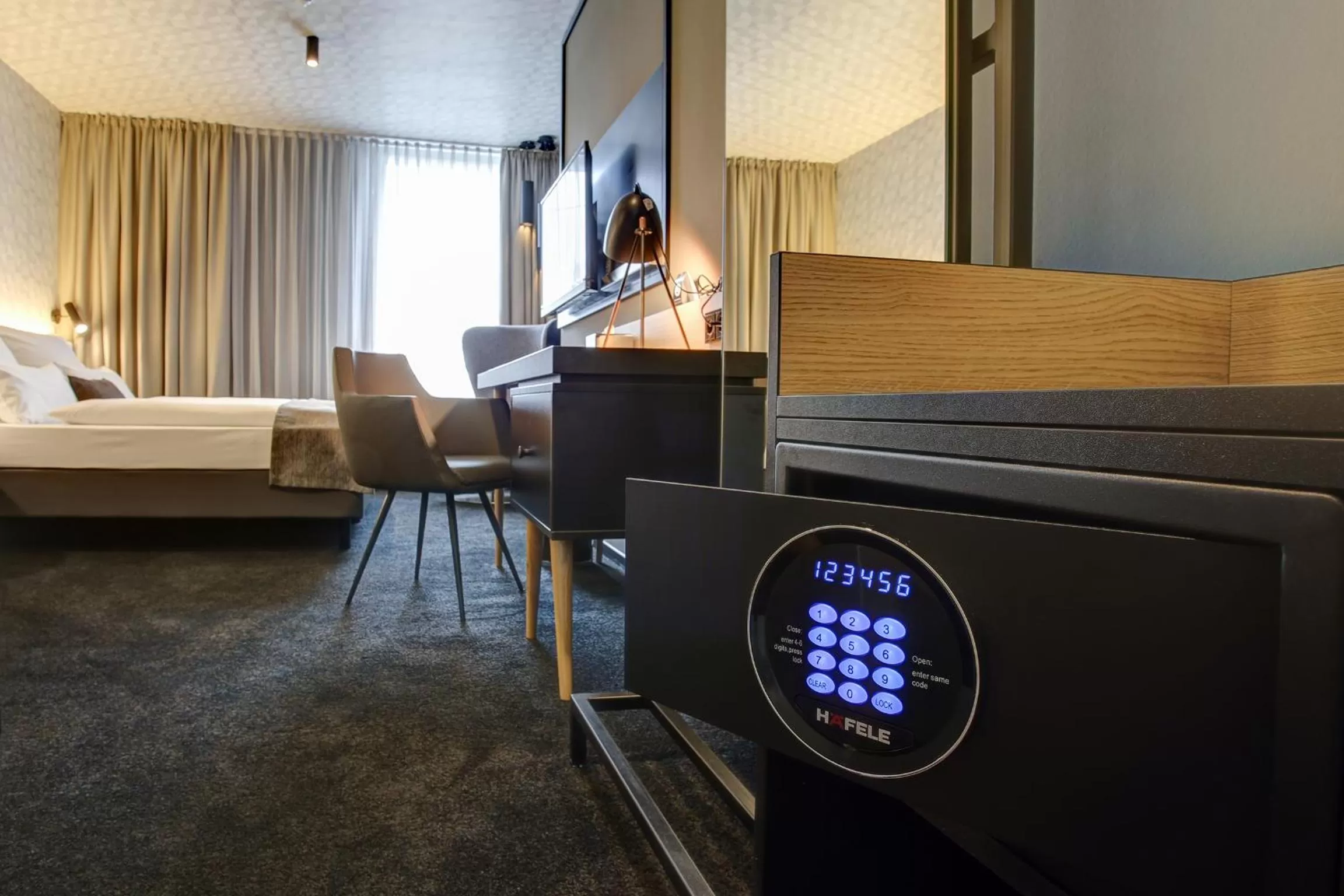 Decorative detail, Bed in Vienna House Easy by Wyndham Dortmund City