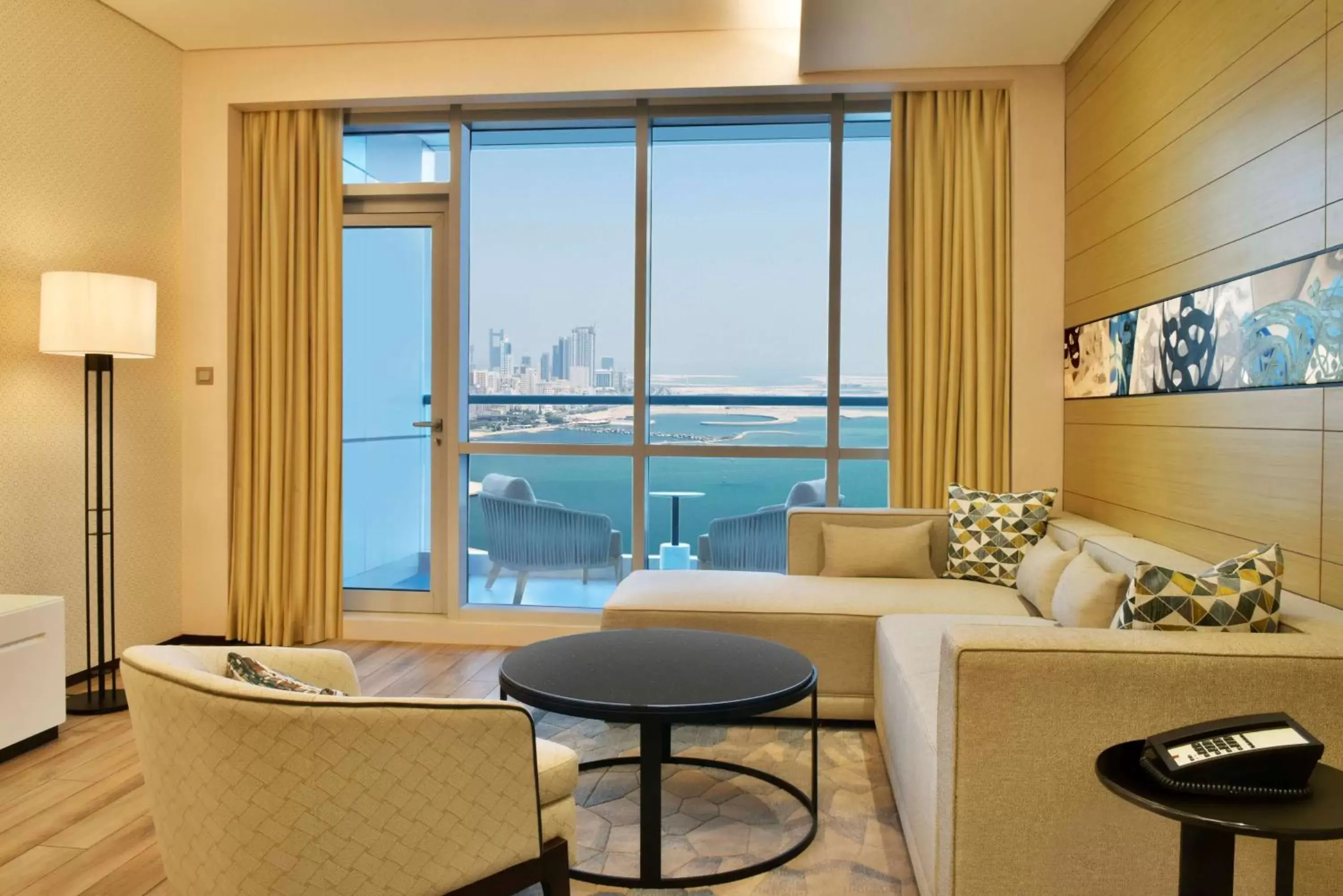 View (from property/room), Seating Area in Hilton Bahrain