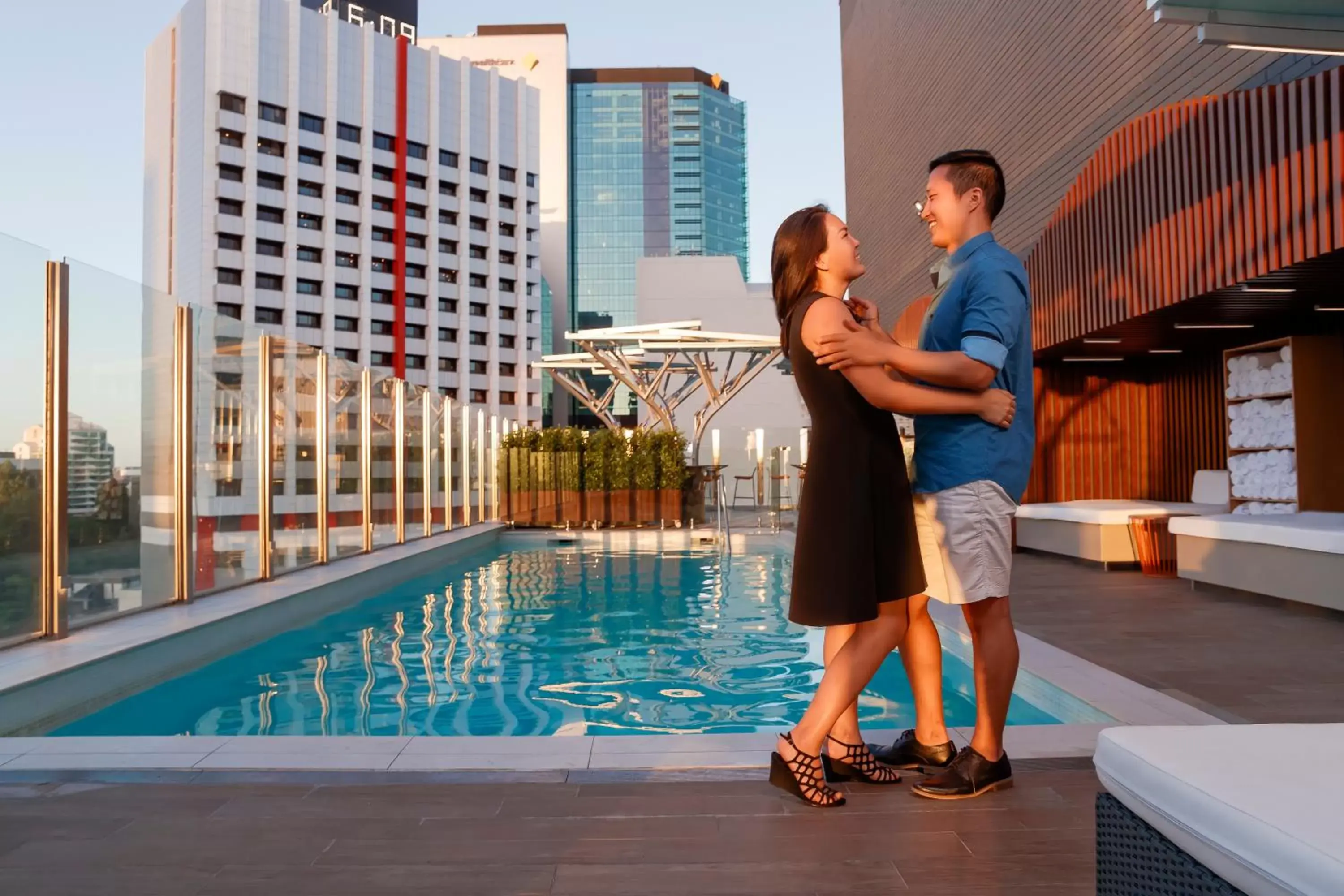 Balcony/Terrace, Swimming Pool in Mercure Brisbane King George Square