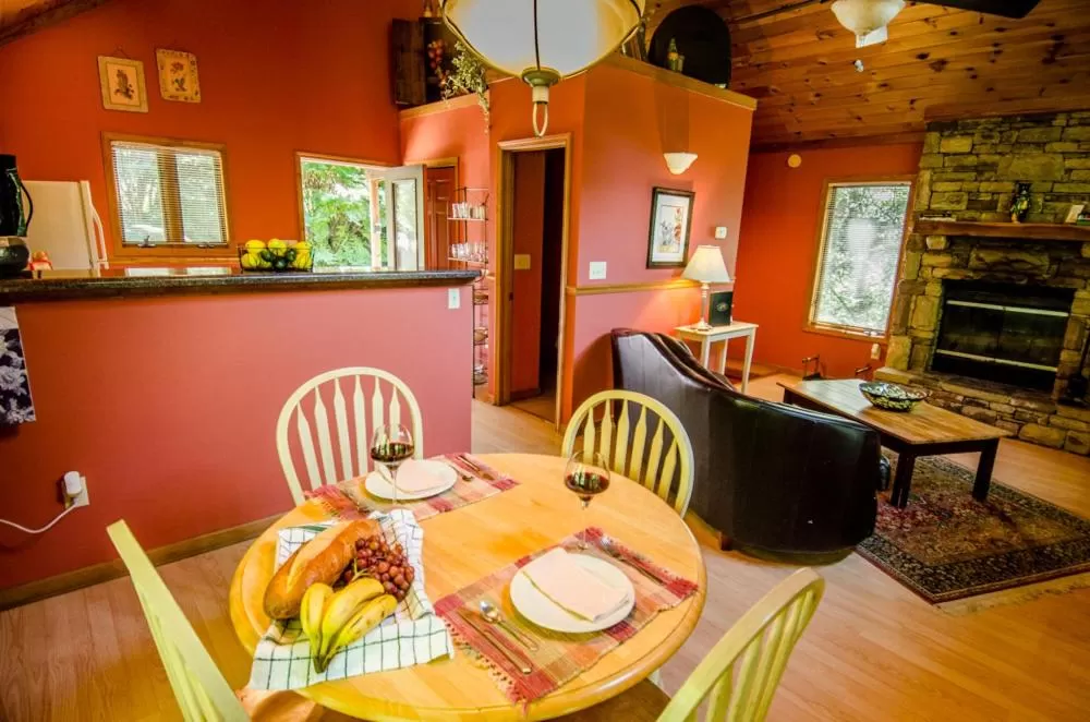 Living room in Asheville Cabins of Willow Winds