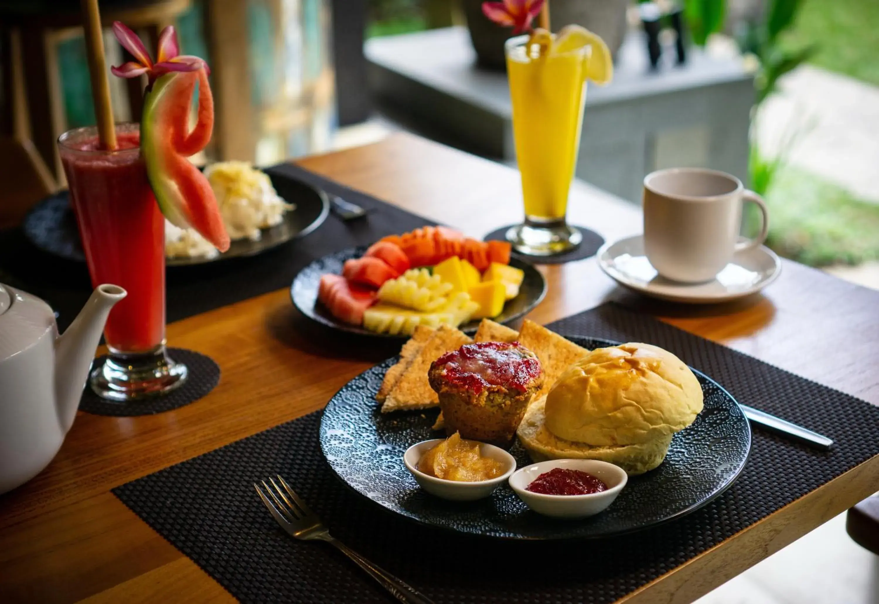 Breakfast in Suara Air Luxury Villa Ubud