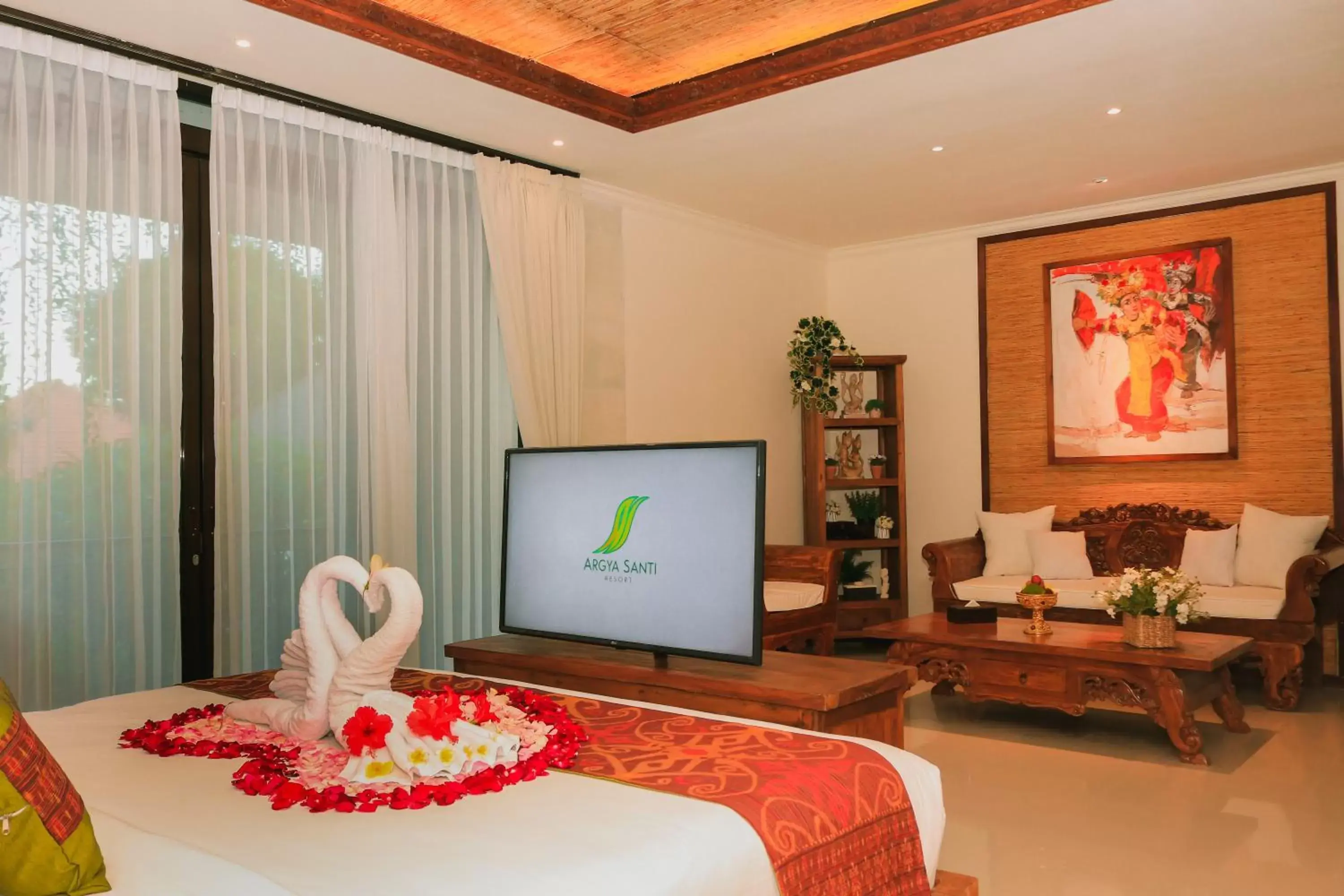 View (from property/room), Bed in Argya Santi Resort View (from property/room), Bed in Argya Santi Resort