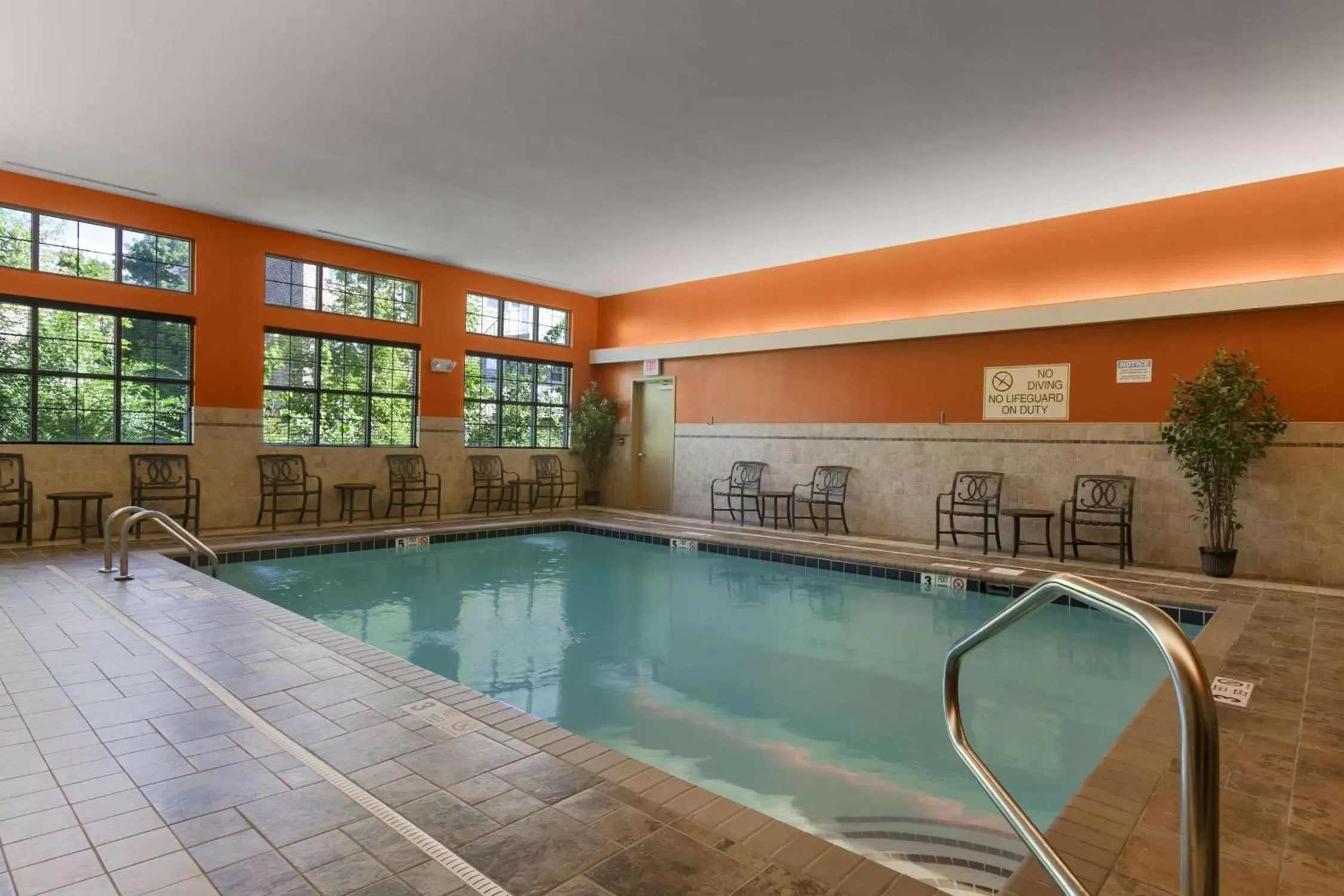 Pool view in Homewood Suites by Hilton Binghamton/Vestal