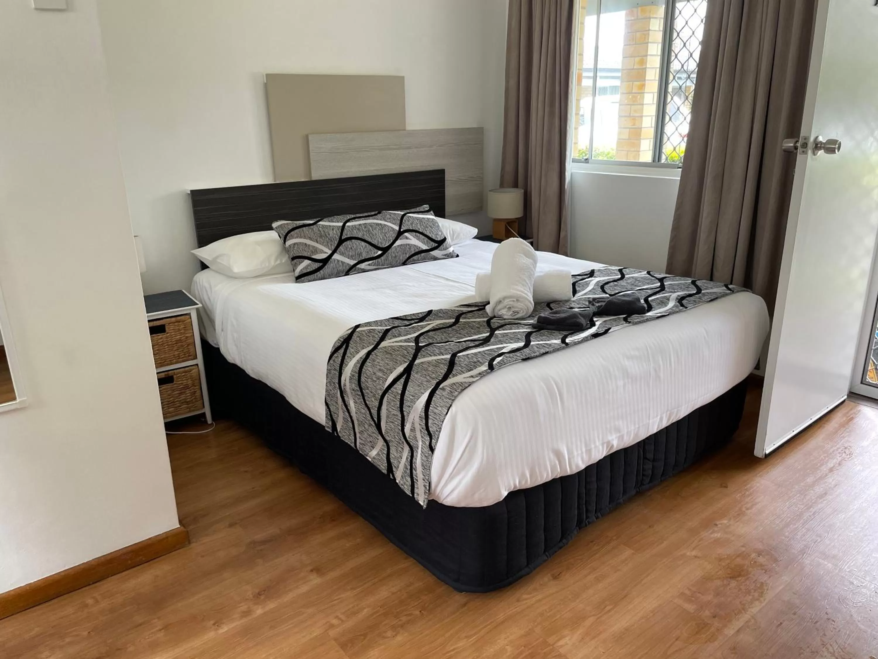 Bed in Forster and Wallis Lake Motel