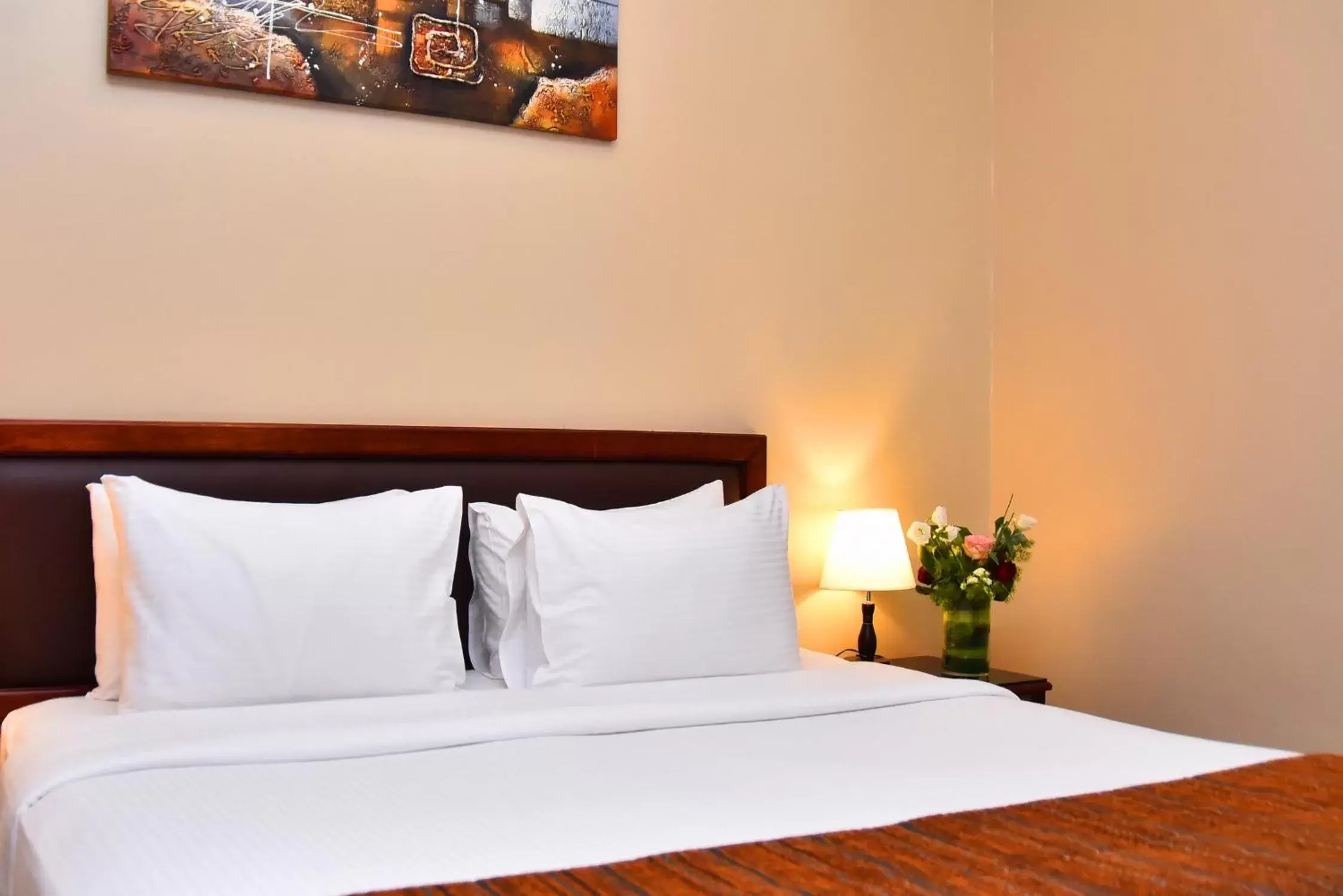 Bed in Emirates Stars Hotel Apartments Sharjah