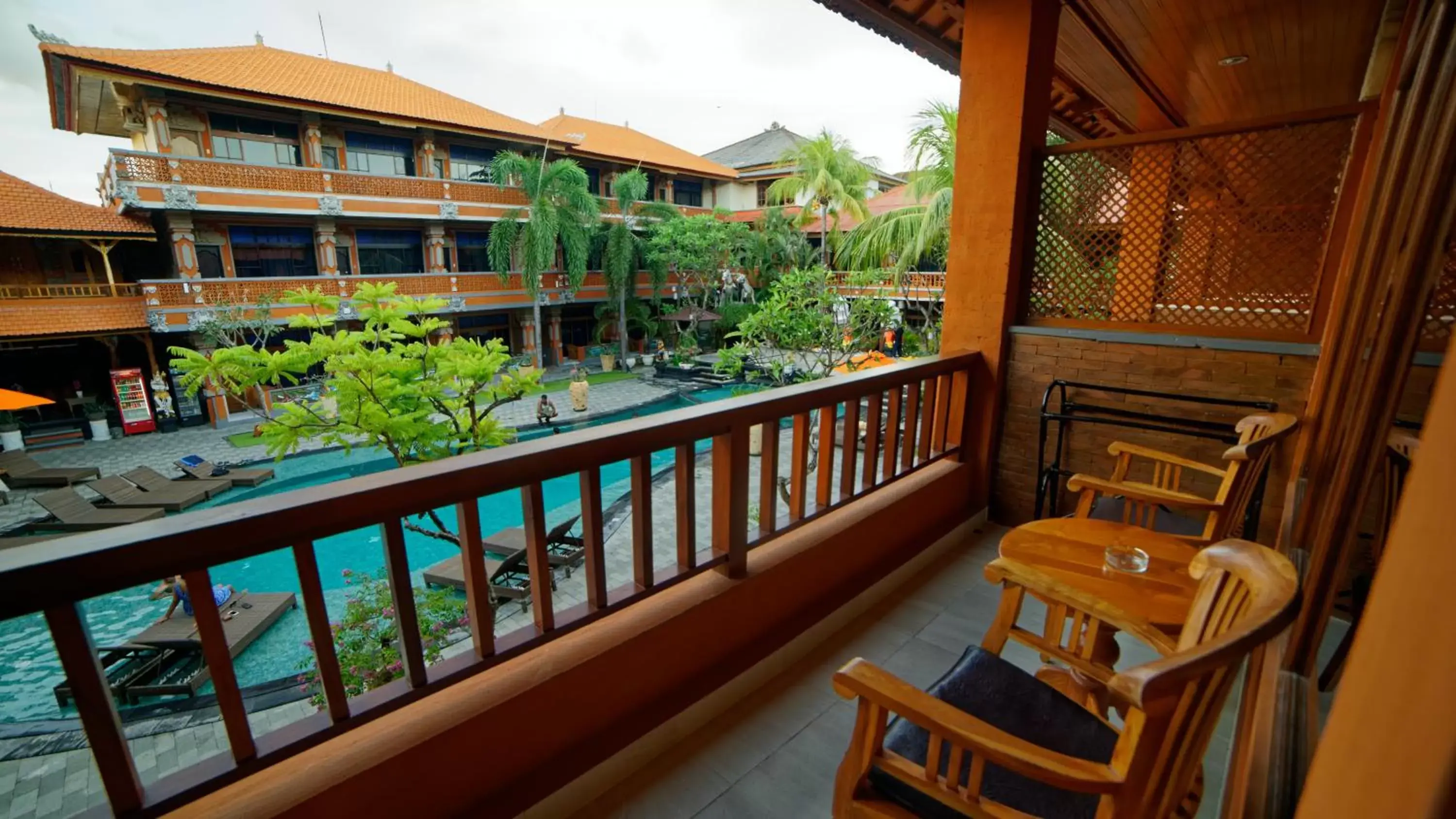 Balcony/Terrace, Pool View in Wina Holiday Villa Kuta Bali