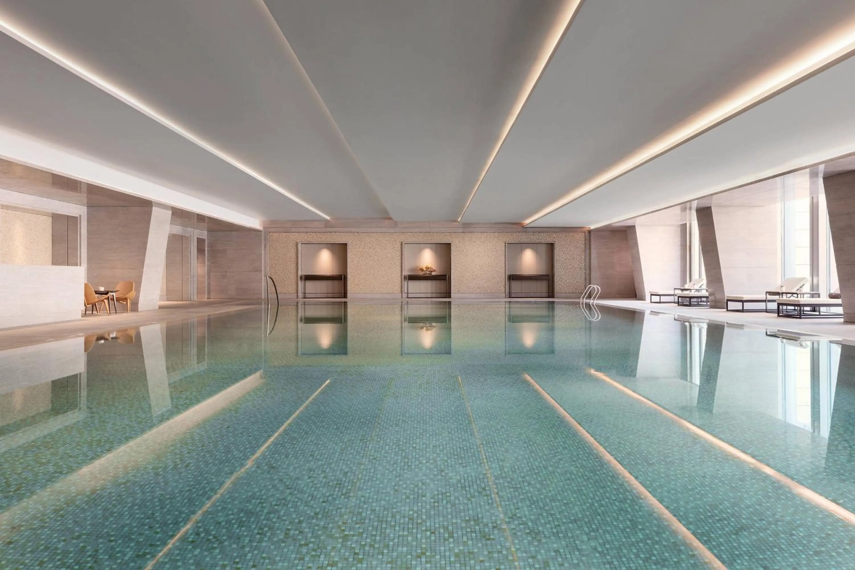 Swimming pool in JW Marriott Hotel Yinchuan