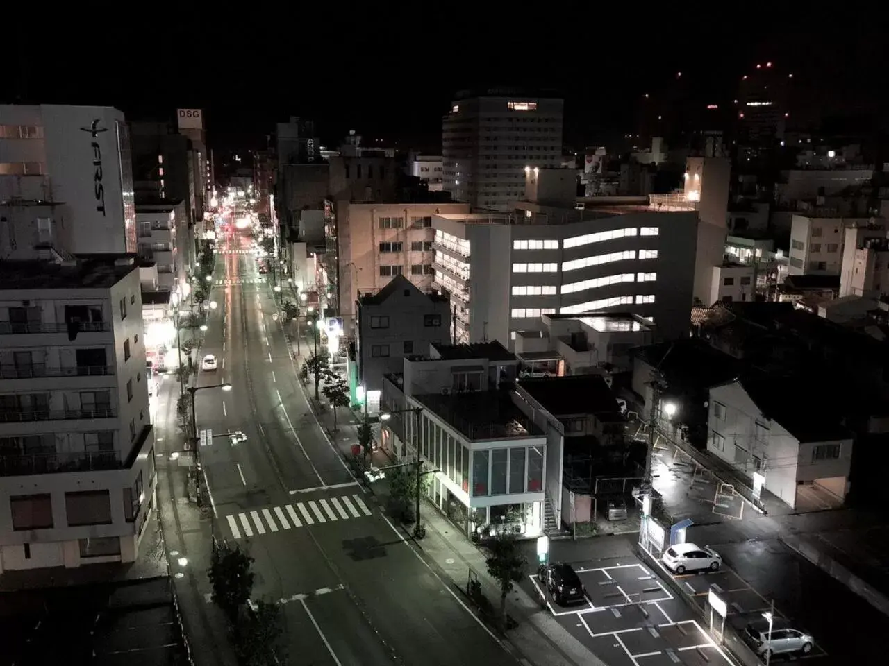 Quiet street view, Bird's-eye View in APA Hotel Kanazawa Katamachi