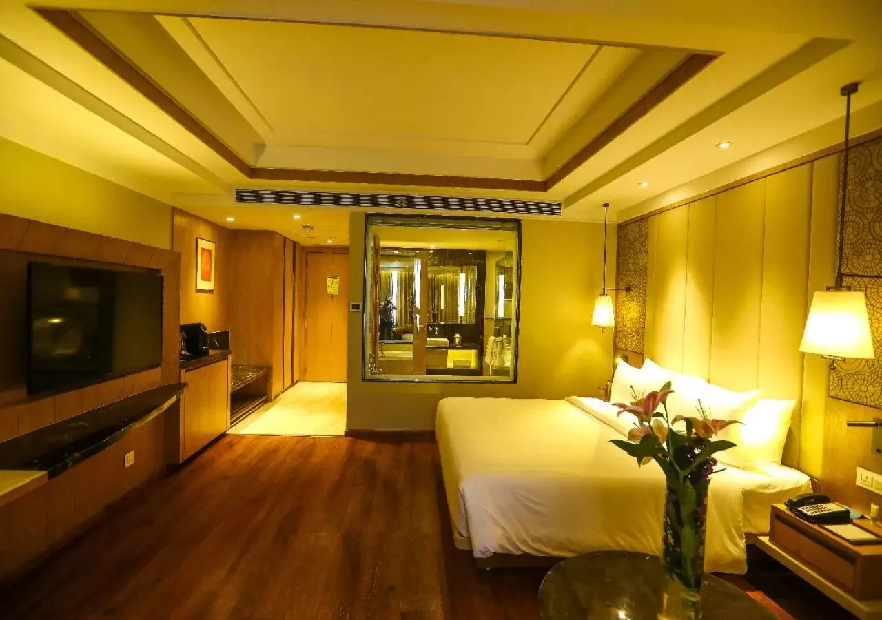 Bedroom, TV/Entertainment Center in Radisson Bhopal