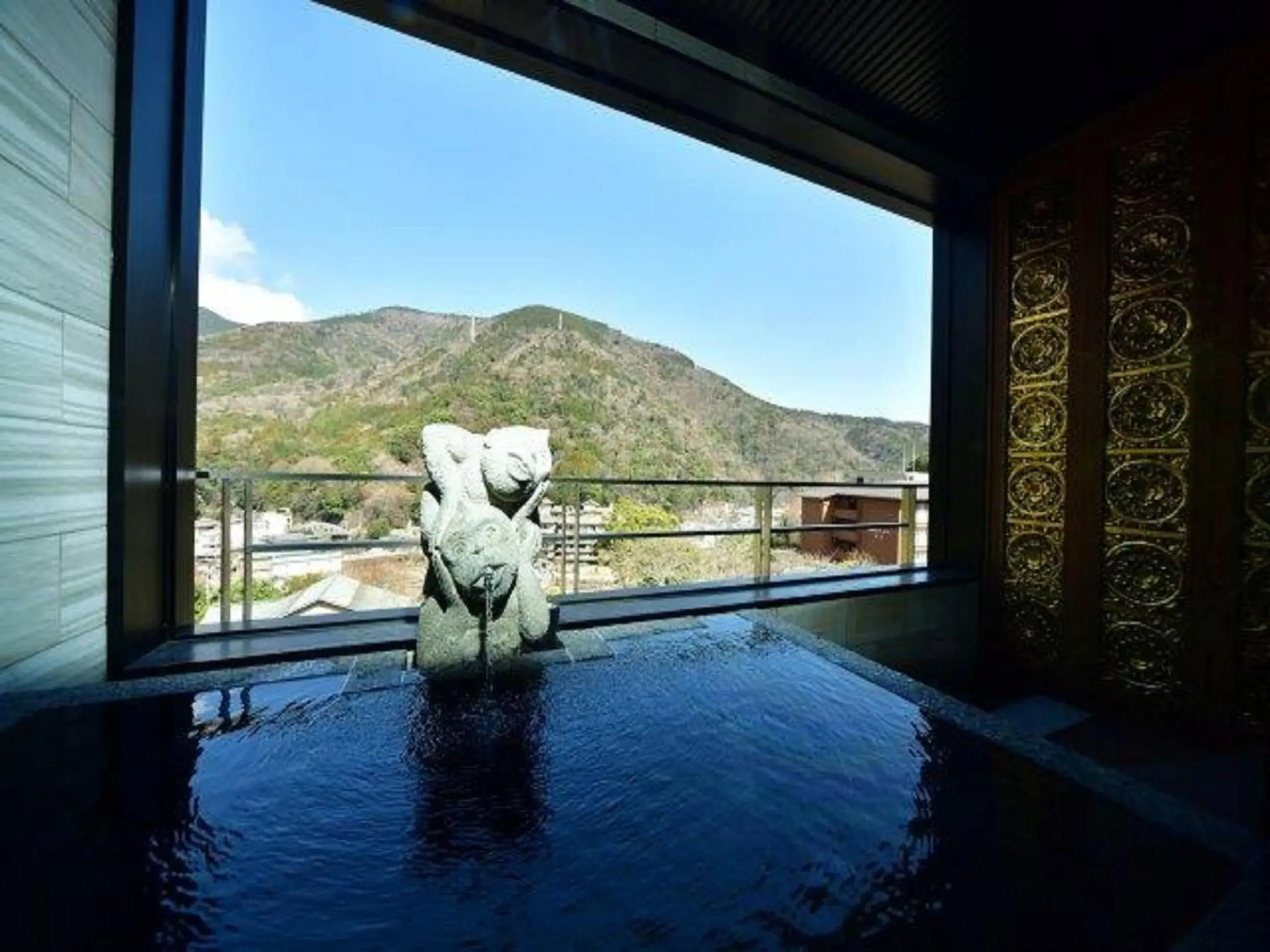 View (from property/room), Mountain View in Balinese onsen ryokan Hakone Airu