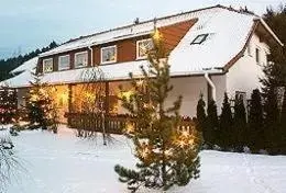 Facade/entrance, Winter in Land-Hotel Am Wald Garni