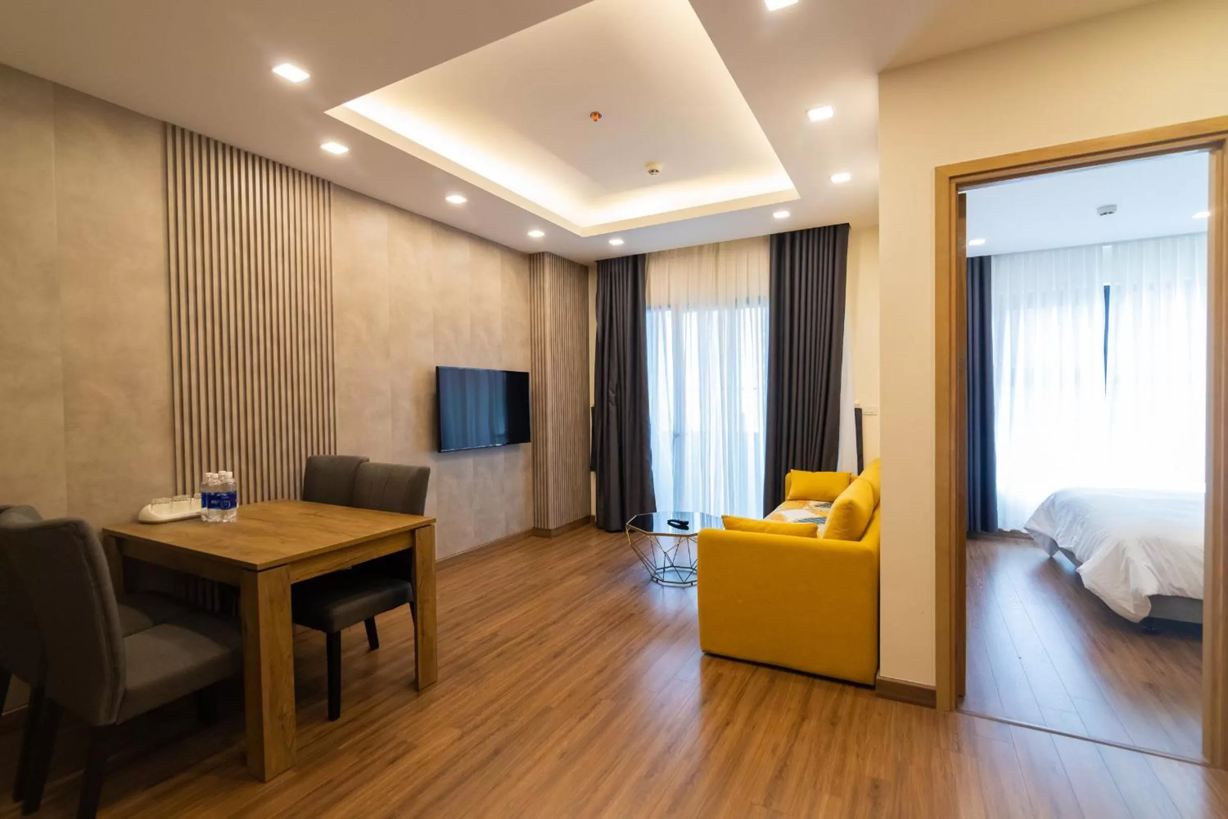 Living room, Bed in FLC Sea Tower Quy Nhơn - Homostay