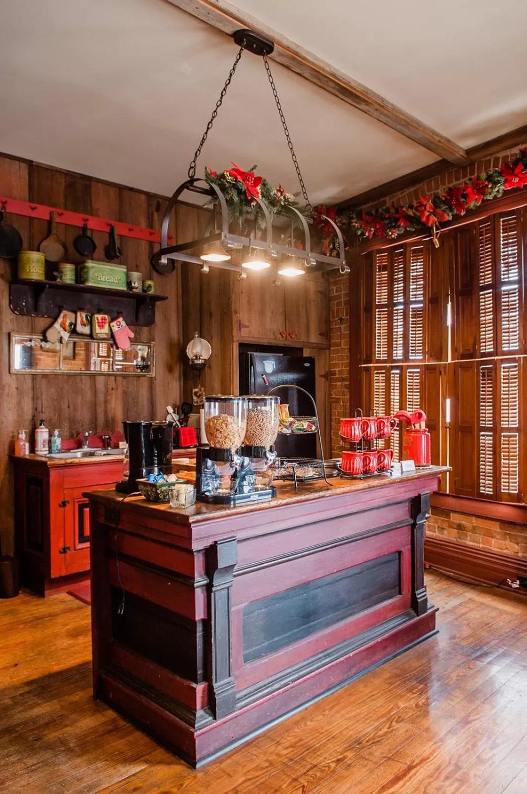 Communal kitchen in The Historic Wolf Hotel