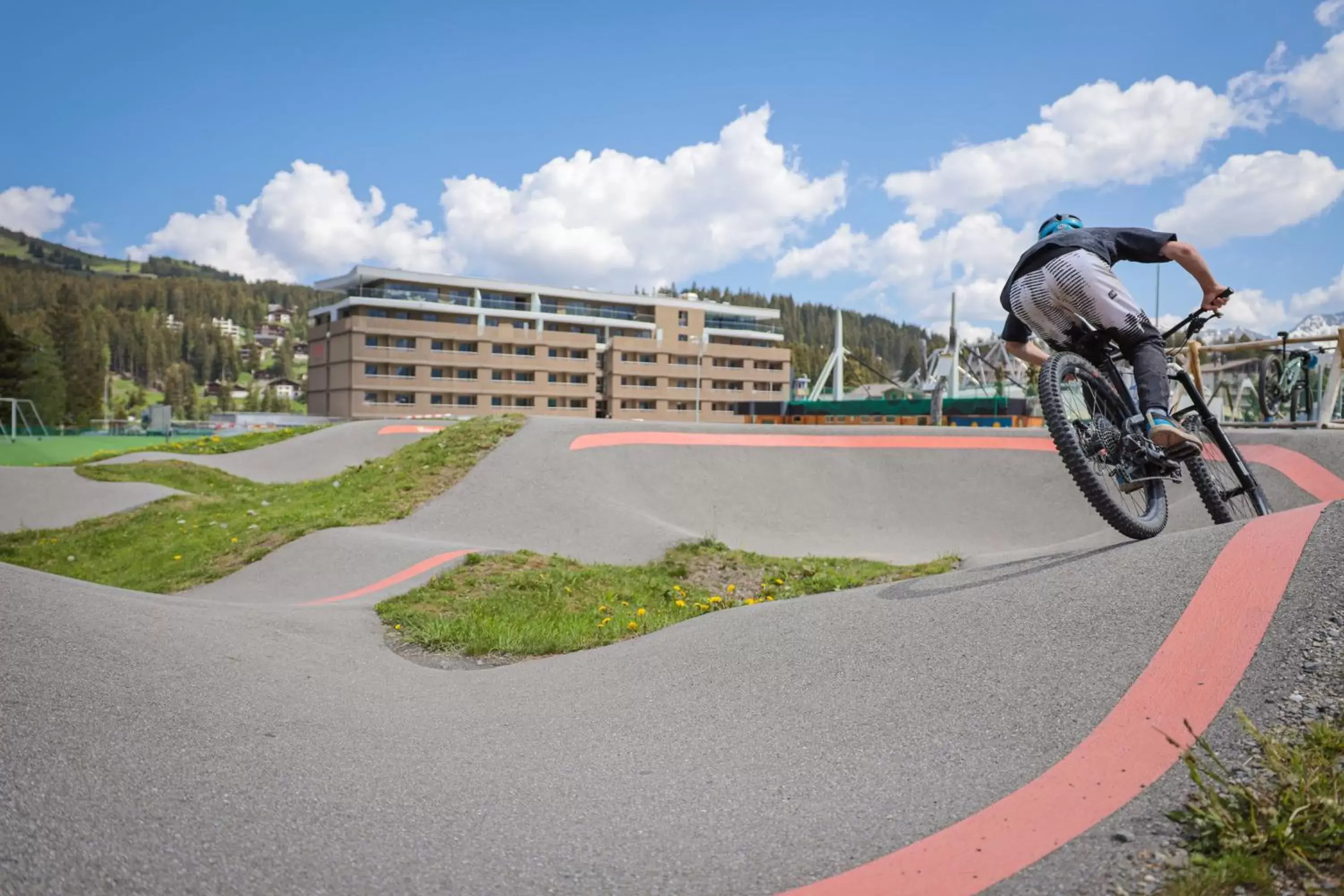 Children play ground, Biking in Aves Arosa