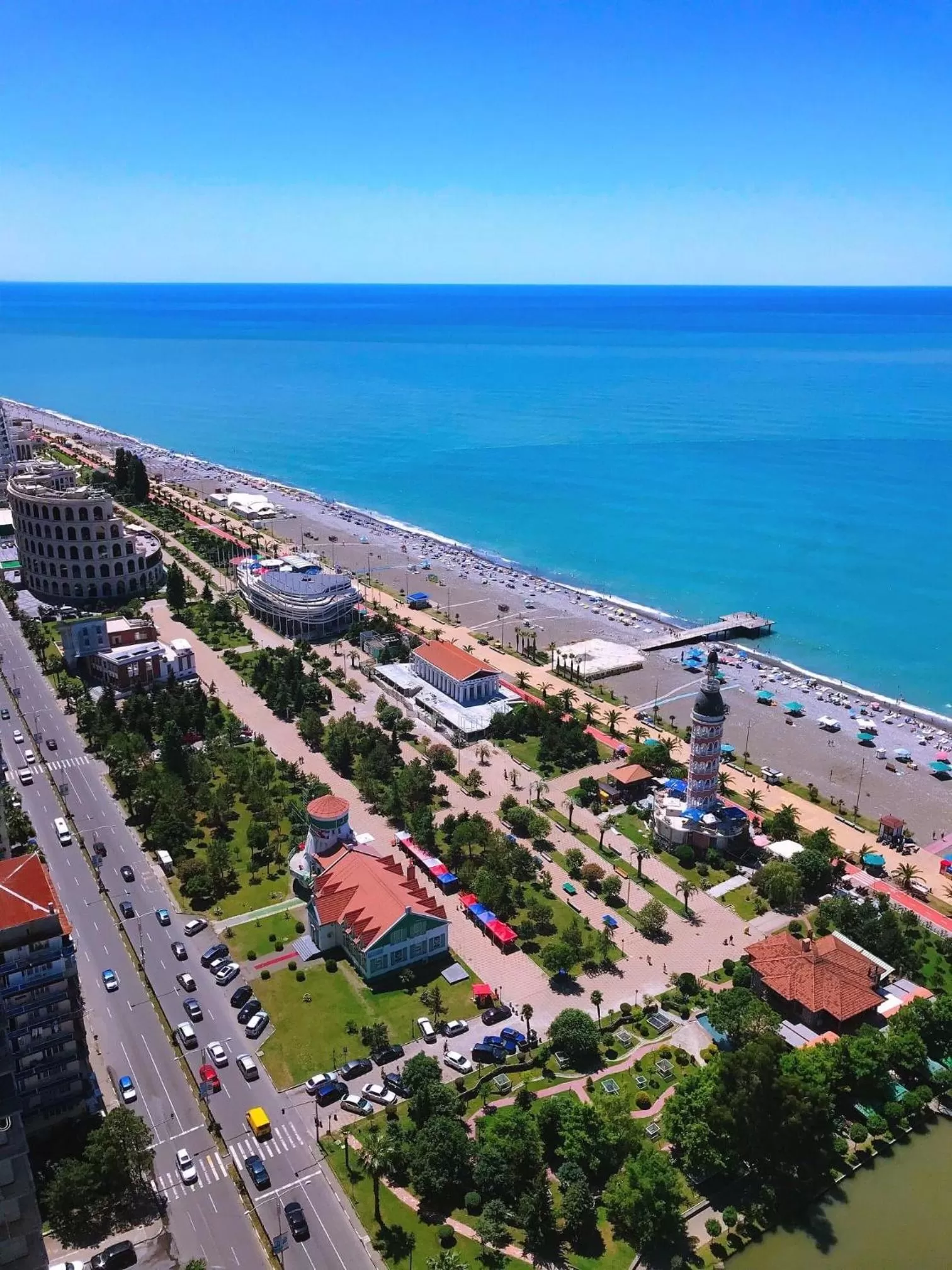 Bird's-eye View in Orbi City Batumi Black Sea Arena