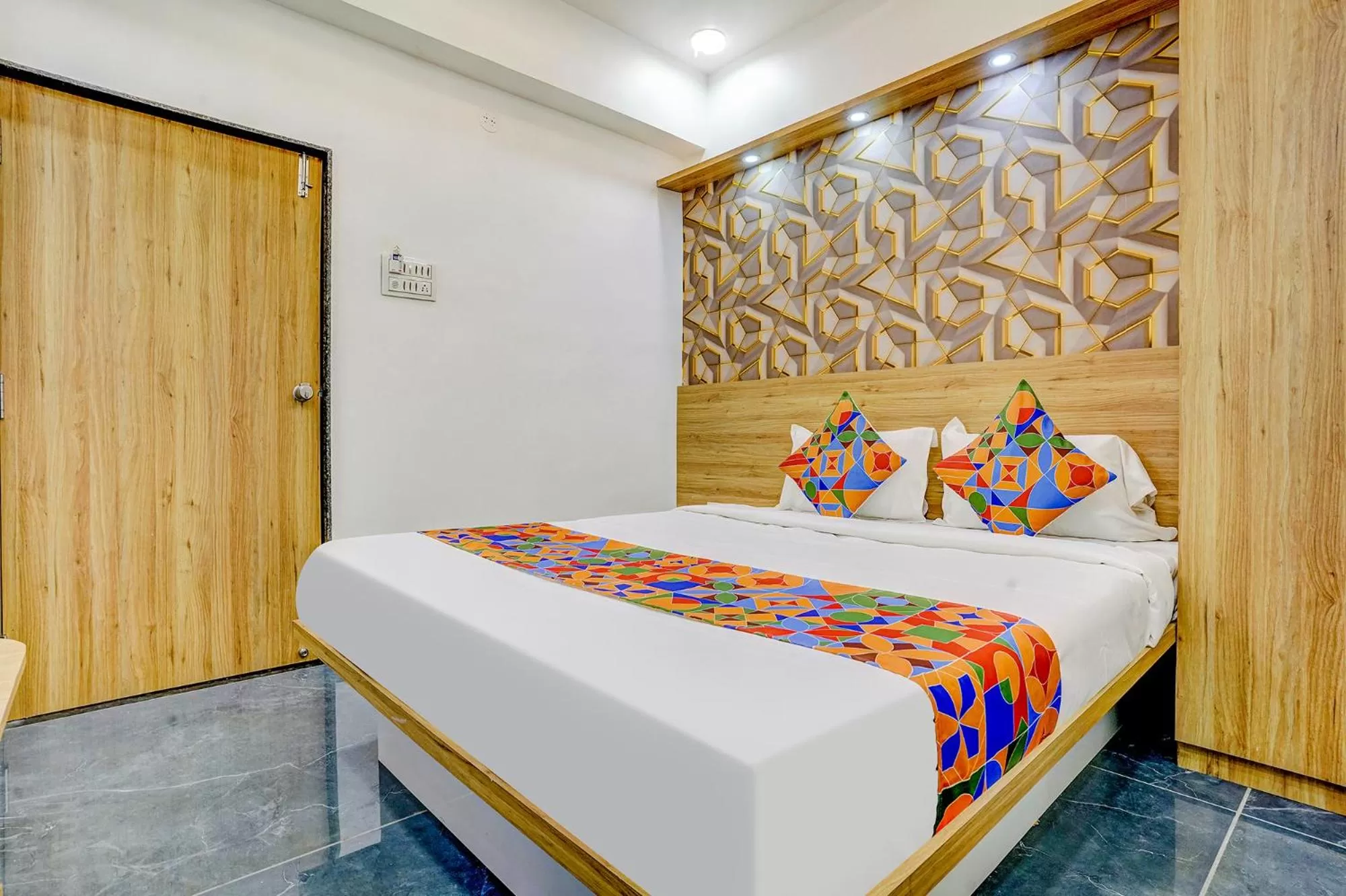 Bed in FabHotel Galaxy Stay - Nr Morya Hospital