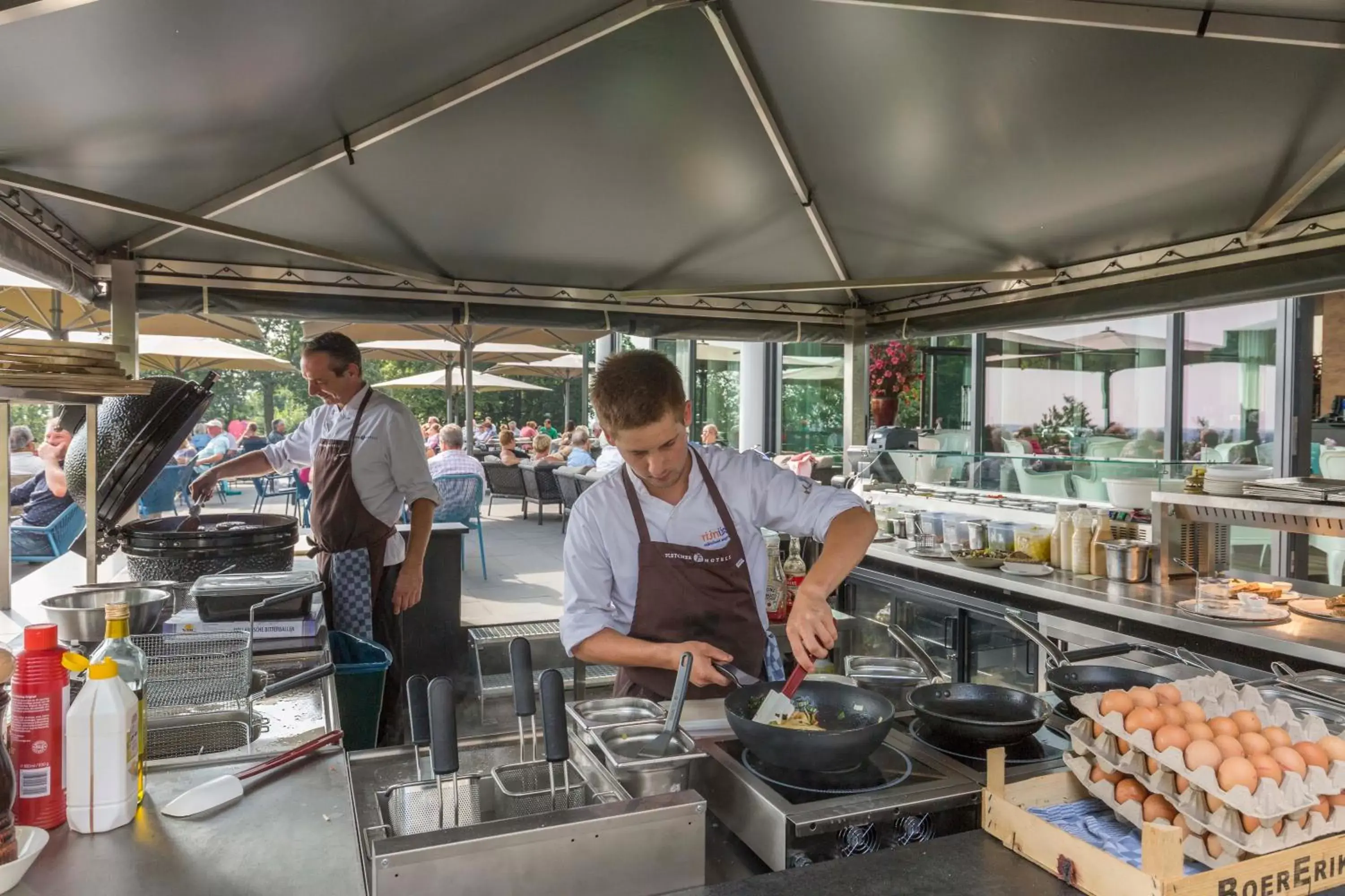 Balcony/Terrace, Restaurant/Places to Eat in Fletcher Hotel-Restaurant de Wageningsche Berg