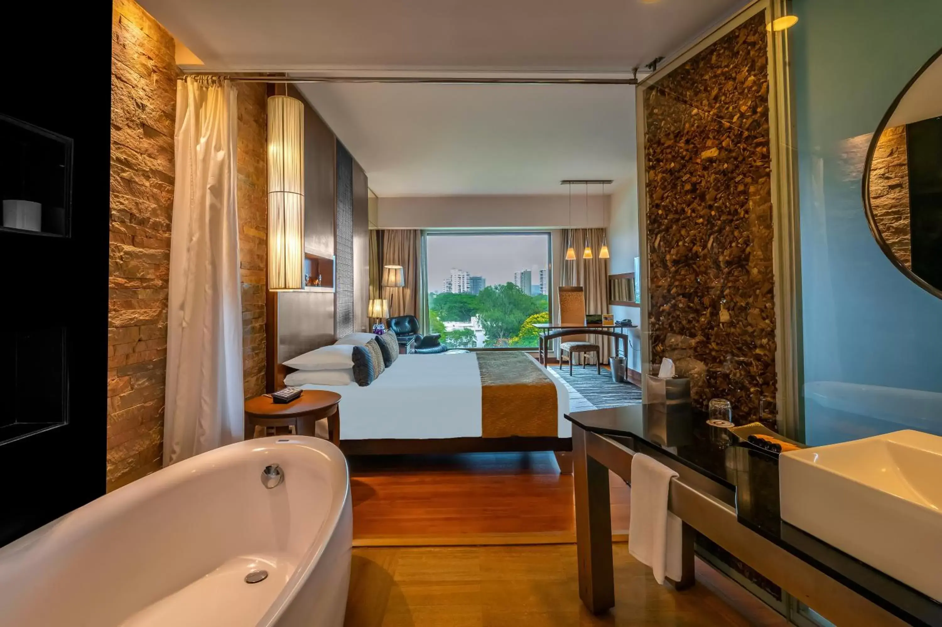 Bed, Bathroom in O Hotel Pune