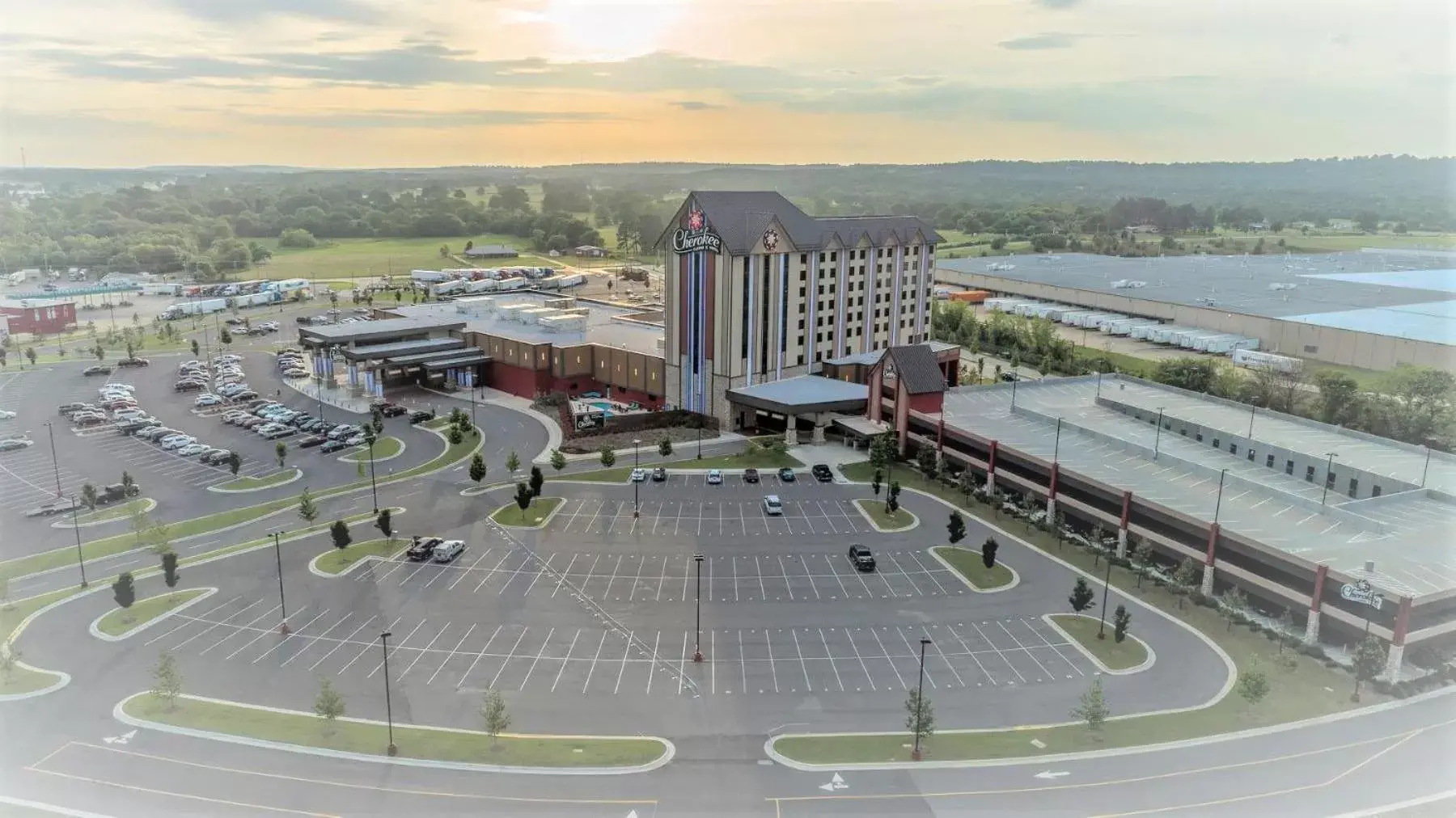 Property building, Bird's-eye View in Cherokee Casino Hotel Roland