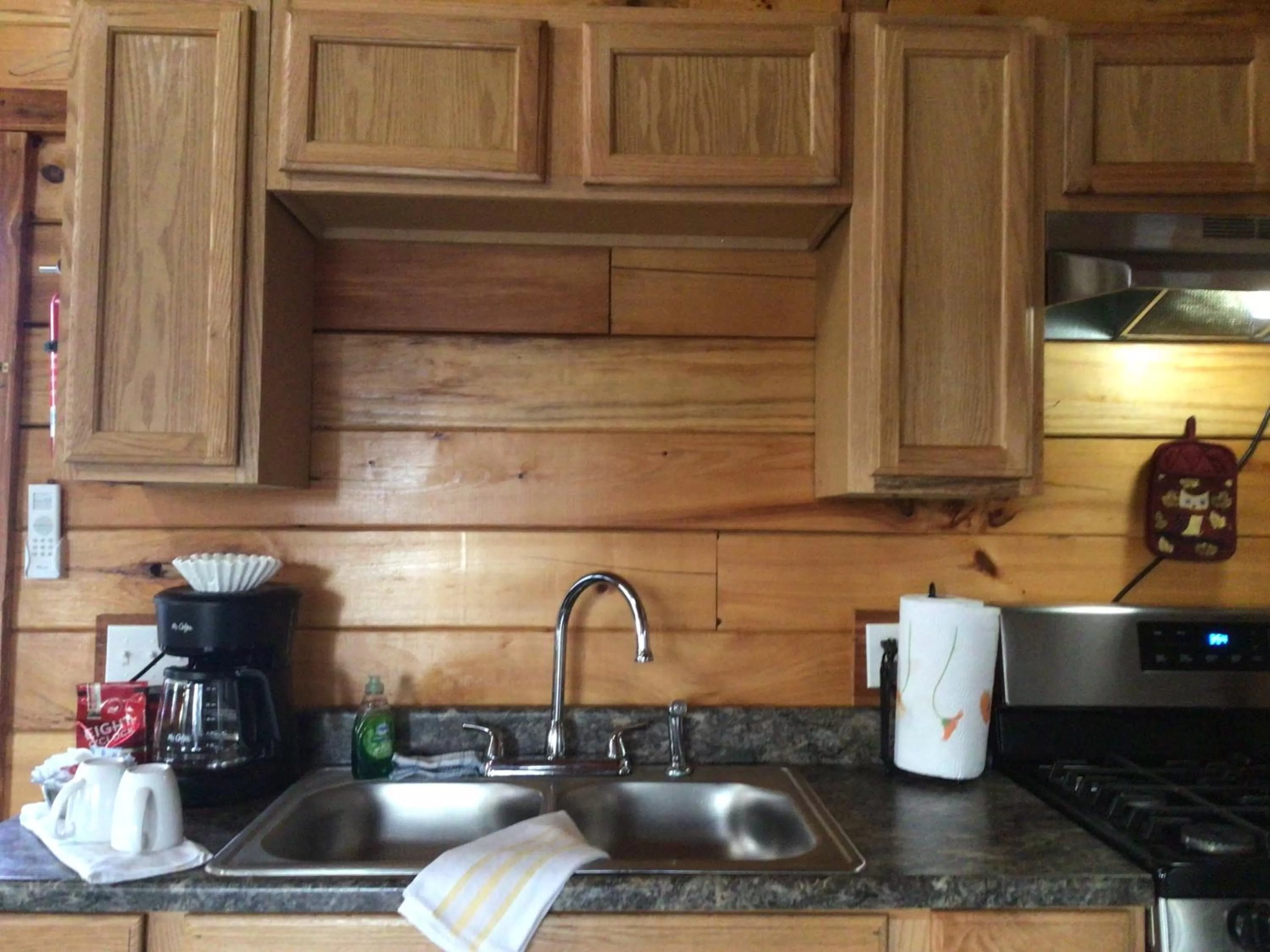 Kitchen or kitchenette in Kozy Haven Log Cabin Rentals