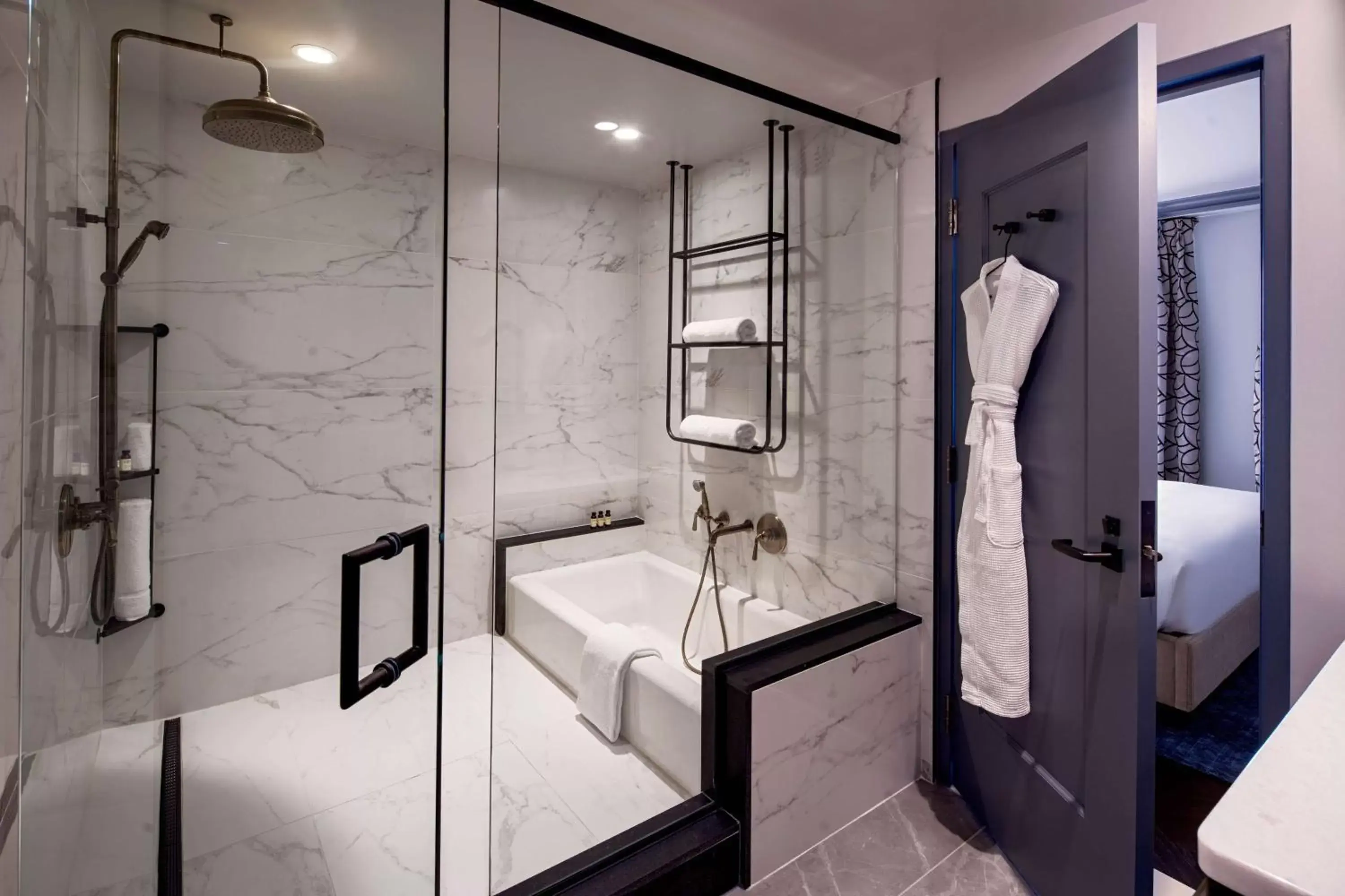 Bathroom in Holston House Nashville, in The Unbound Collection by Hyatt