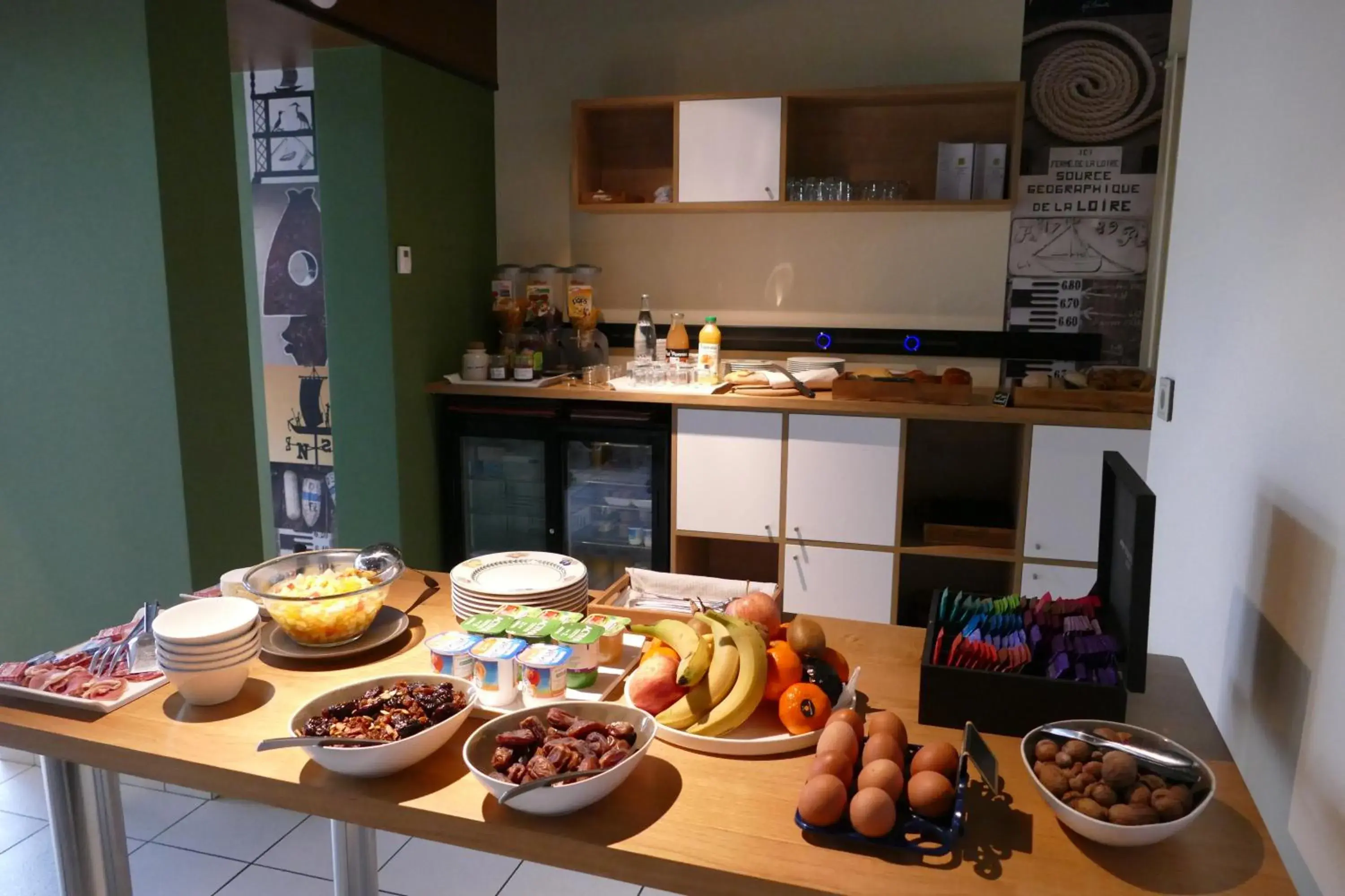 Breakfast, Kitchen/Kitchenette in Logis Le Champalud