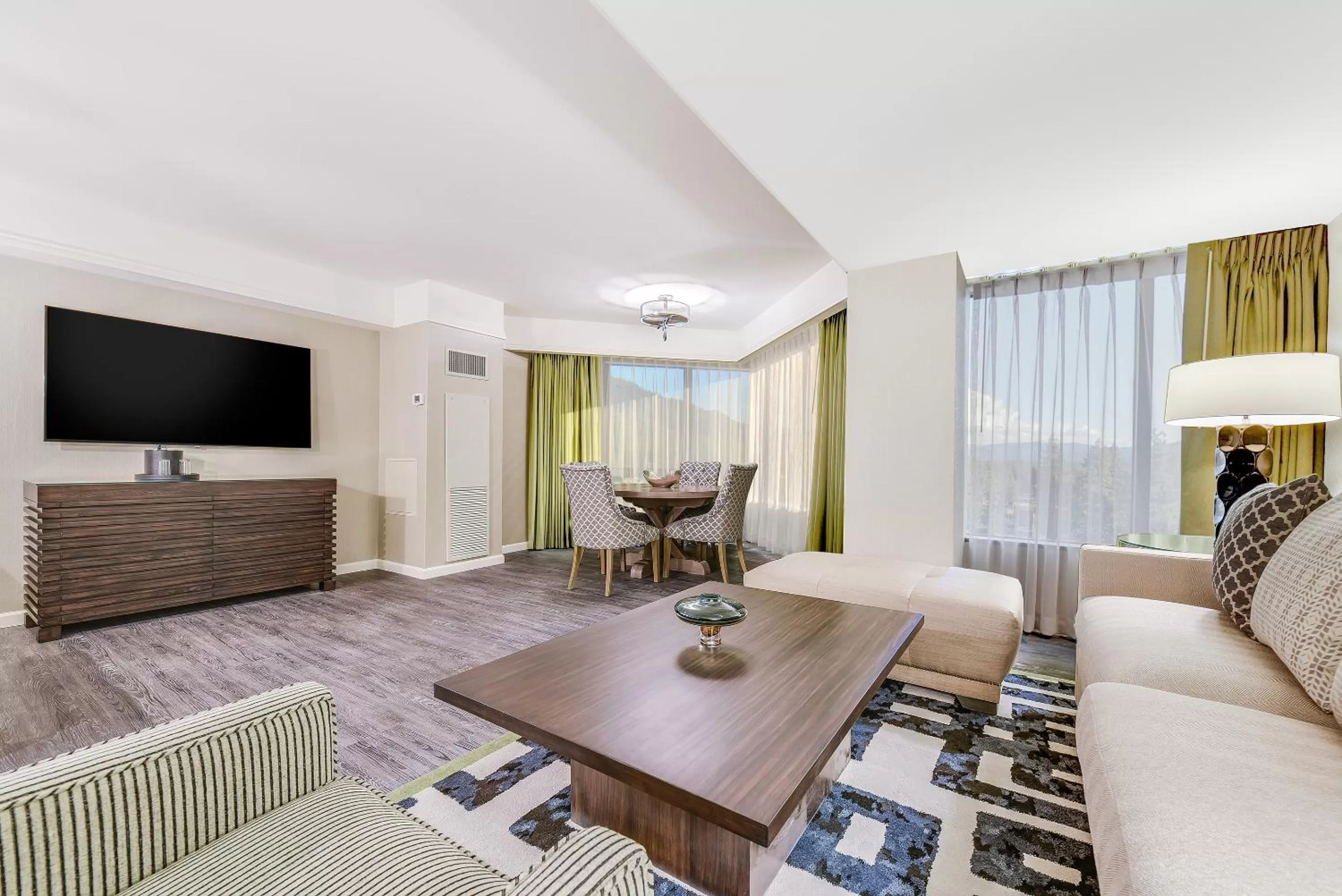 Seating area in Caesars Republic Lake Tahoe, A Caesars Destination