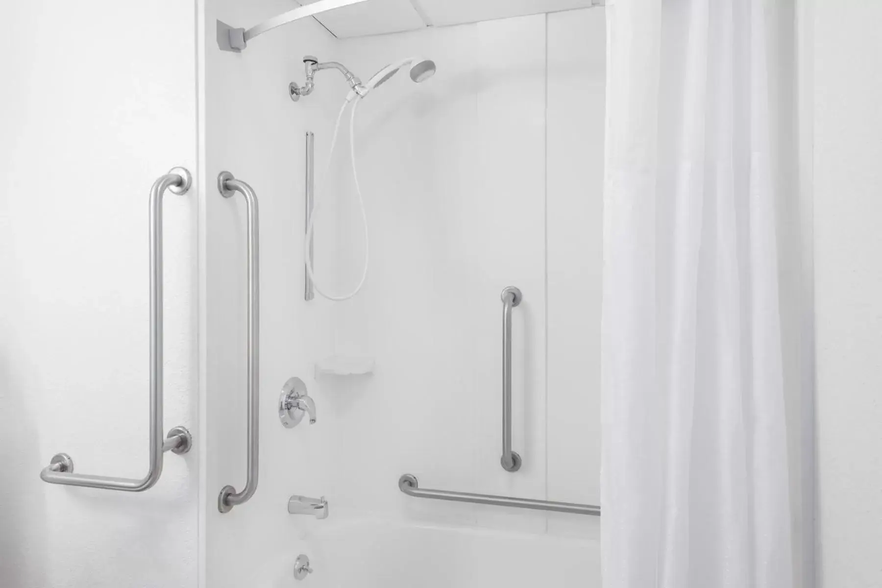 Shower, Bathroom in Super 8 by Wyndham Portland/Westbrook Area