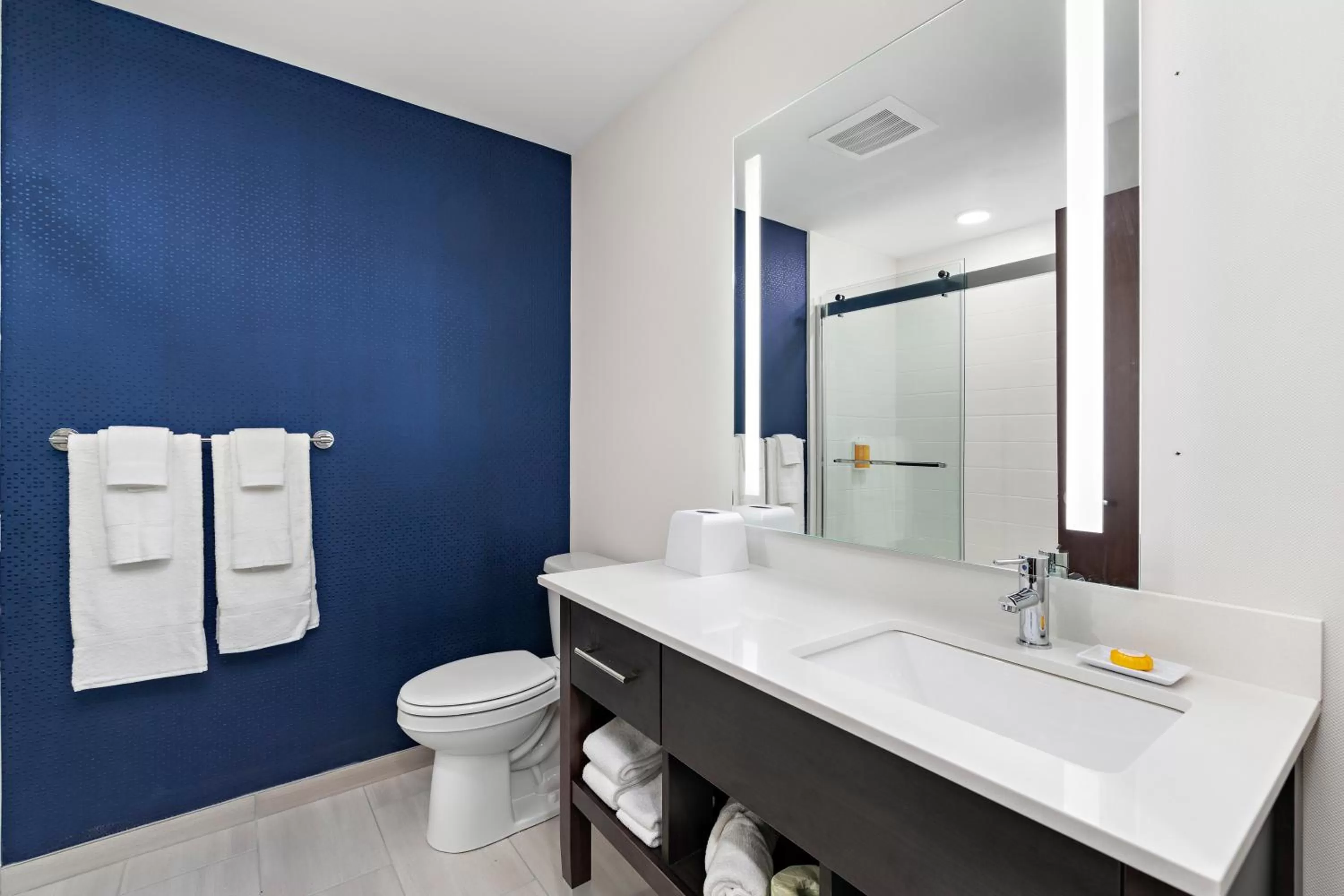 Toilet in Holiday Inn Express Kansas City North Parkville by IHG