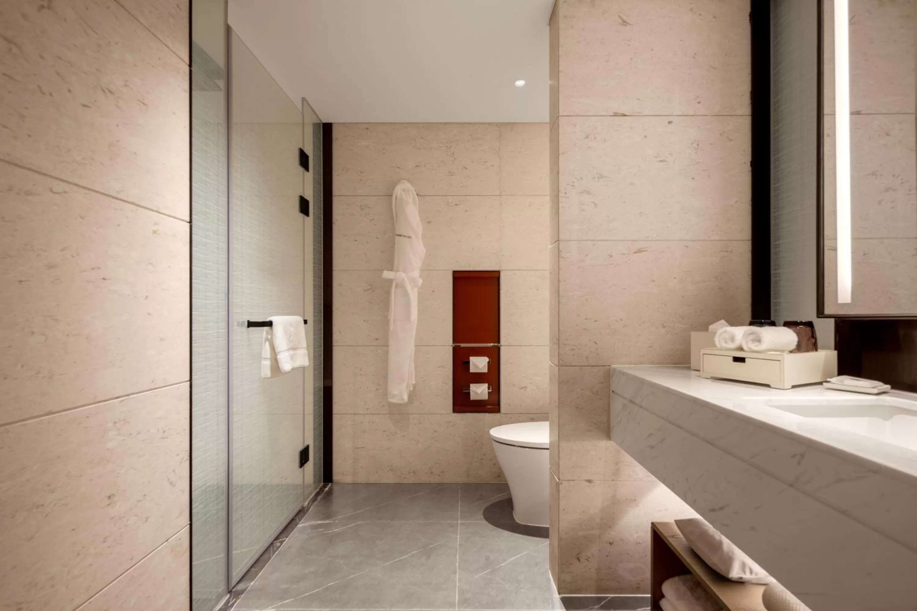 Bathroom in Swissotel Beijing Hong Kong Macau Center - 1 min to subway