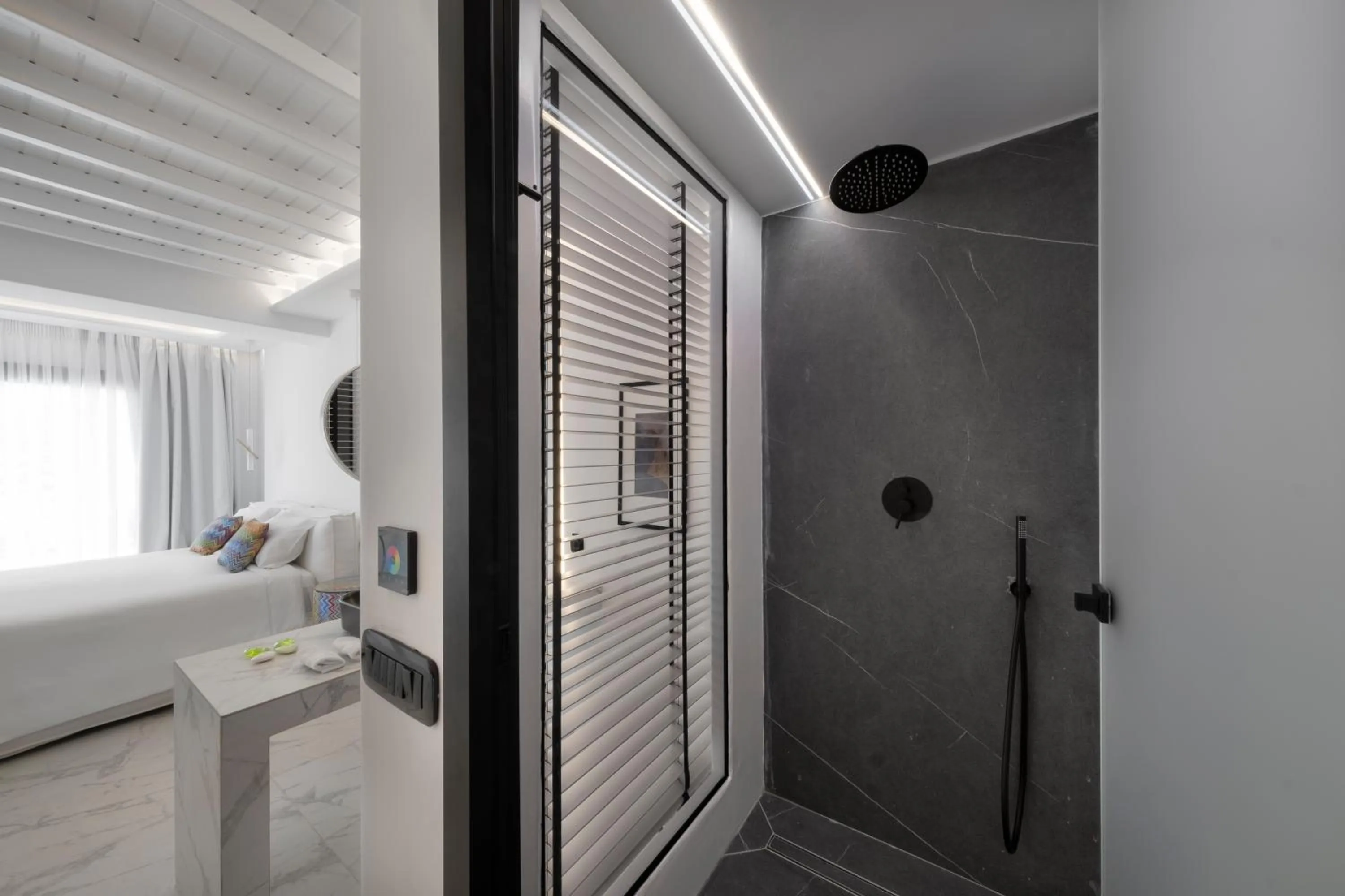 Bed in Deliades Hotel