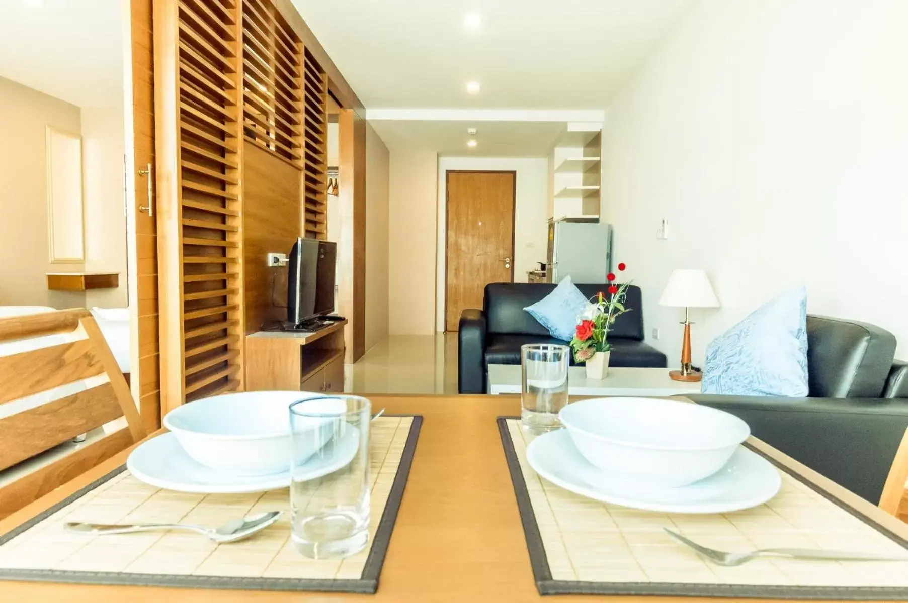 Living room, Bathroom in G Residence