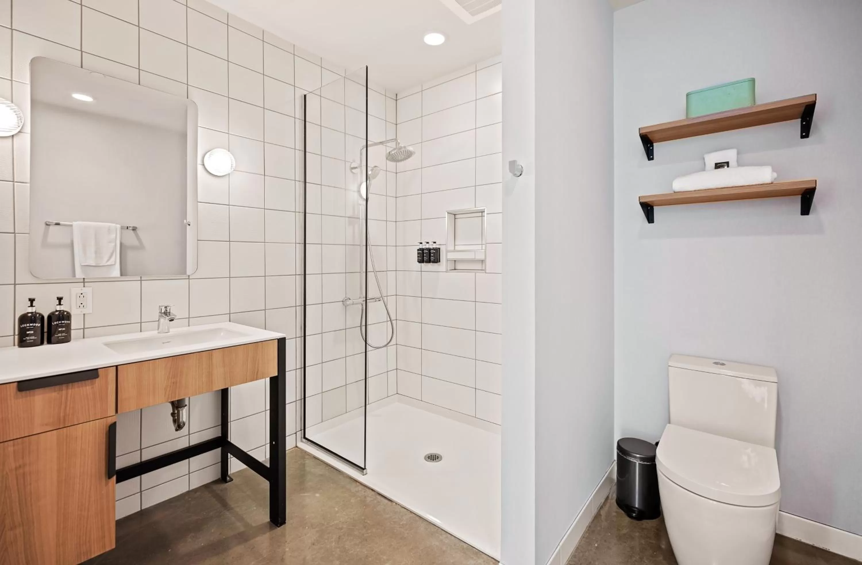 Bathroom in Placemakr Wedgewood-Houston - South Nashville