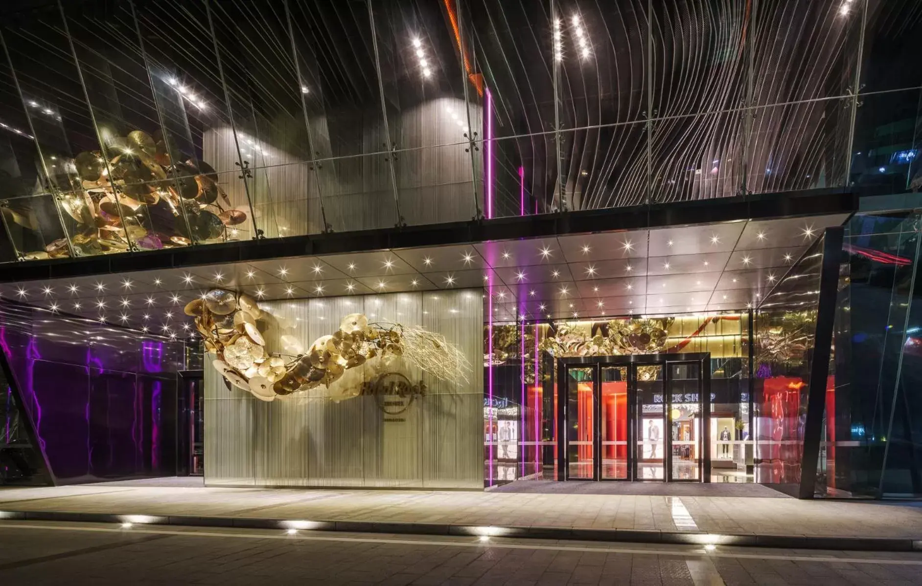 Facade/entrance in Hard Rock Hotel Shenzhen