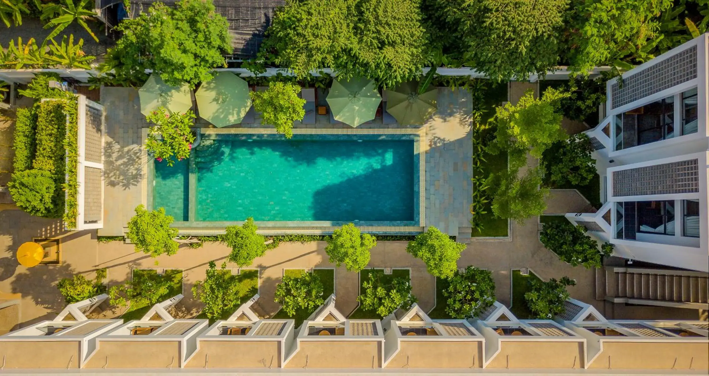 Pool view in Phka Chan Hotel Pool view in Phka Chan Hotel