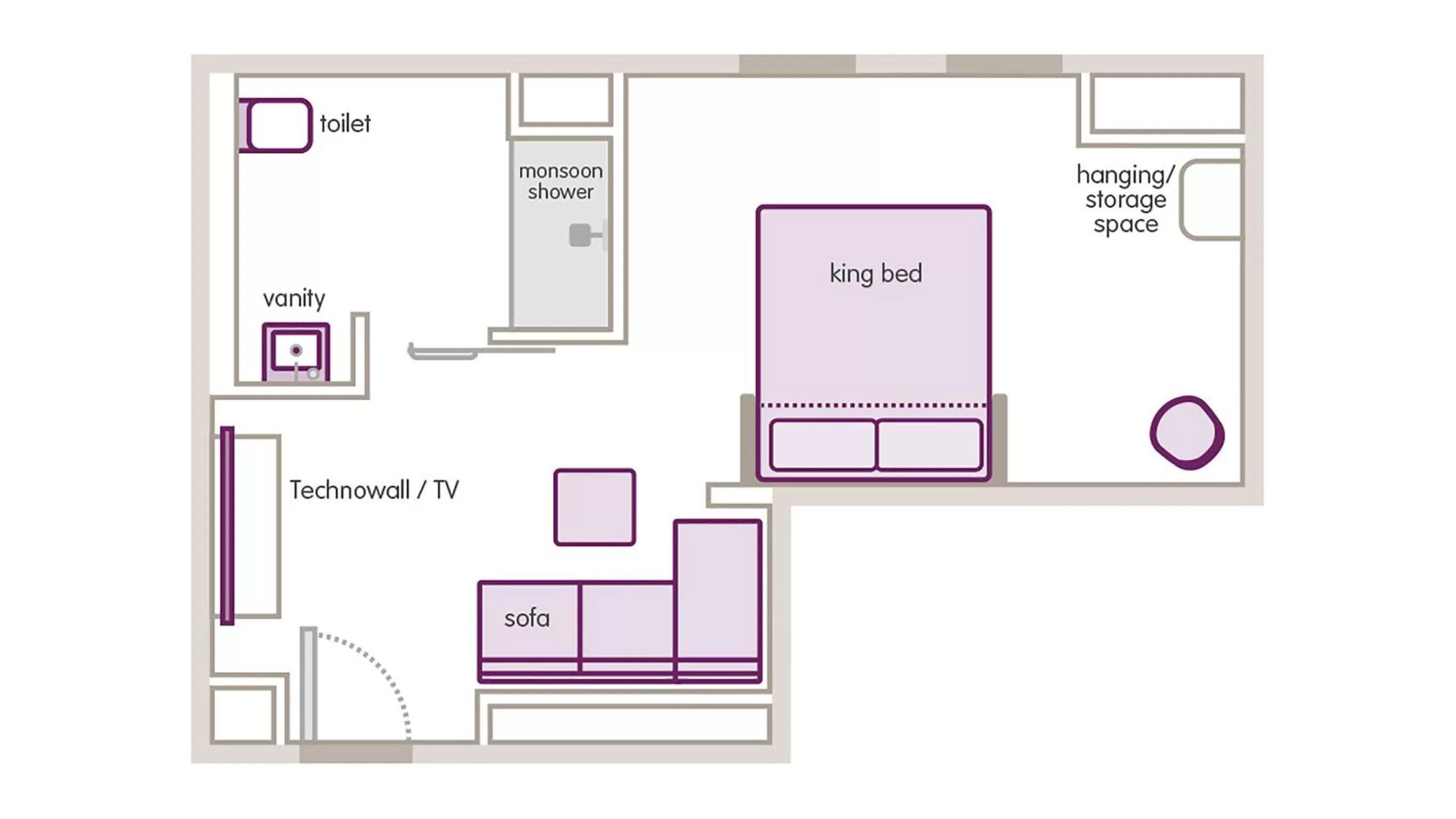 Photo of the whole room in YOTEL Boston