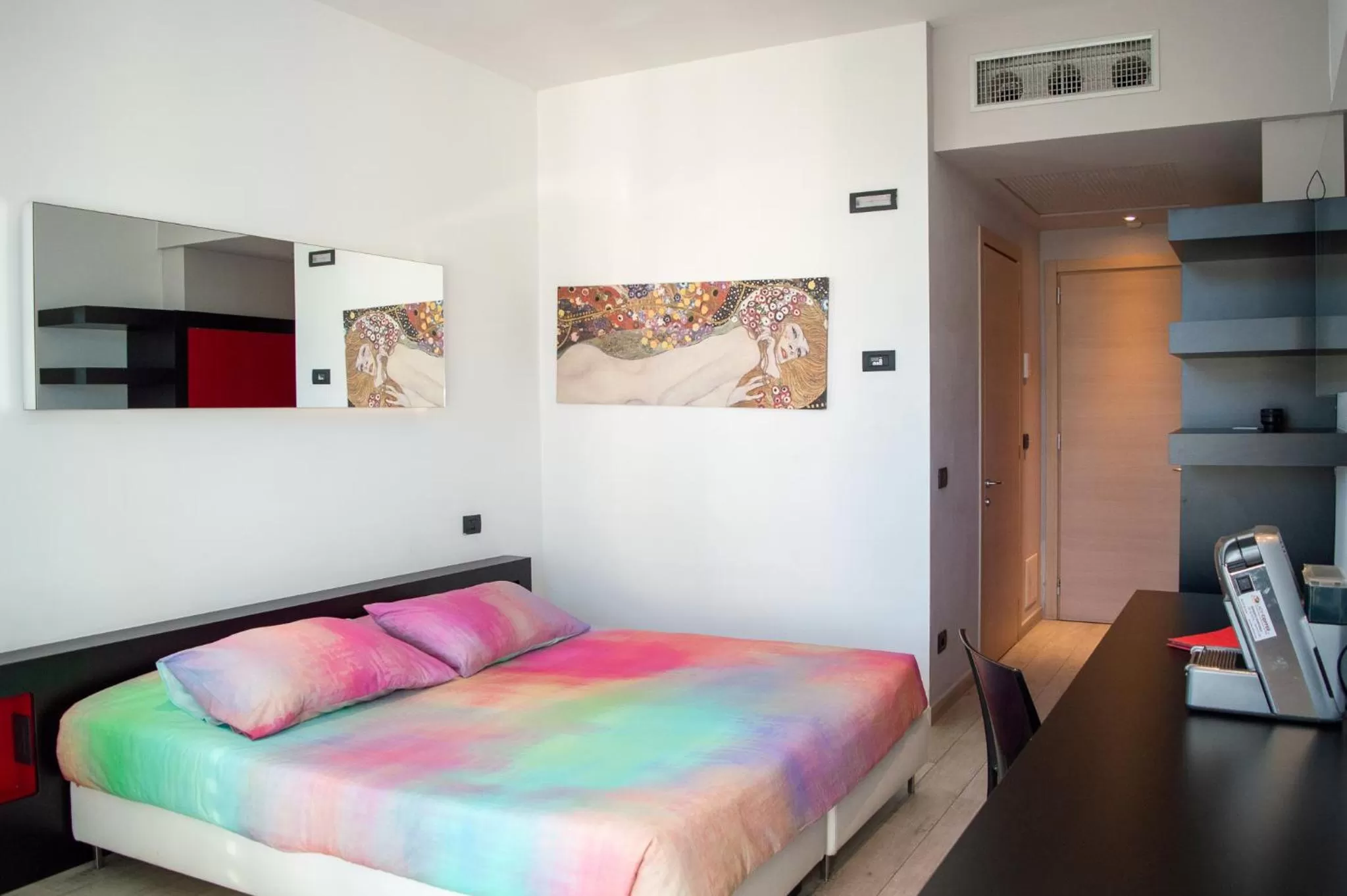 Bed in Blue Shades Hotel