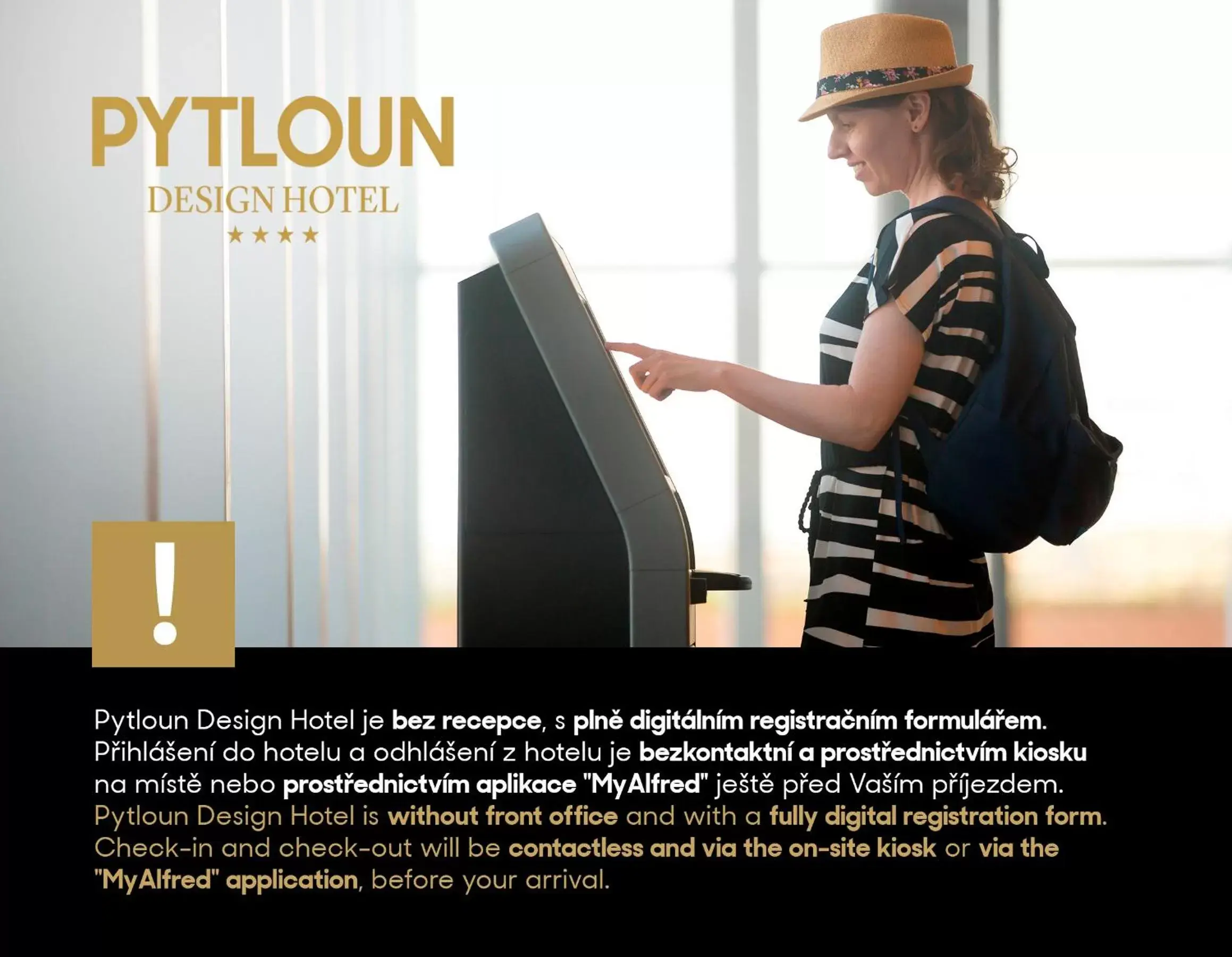 Lobby or reception in Pytloun Design Self Check-in Hotel Lobby or reception in Pytloun Design Self Check-in Hotel